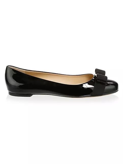 Chanel Patent Leather Black Ballet Shoe . . Size 41,5 New With Box