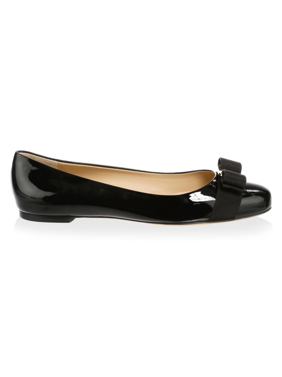FERRAGAMO Varina Patent Leather Ballet Flats | Saks Fifth Avenue