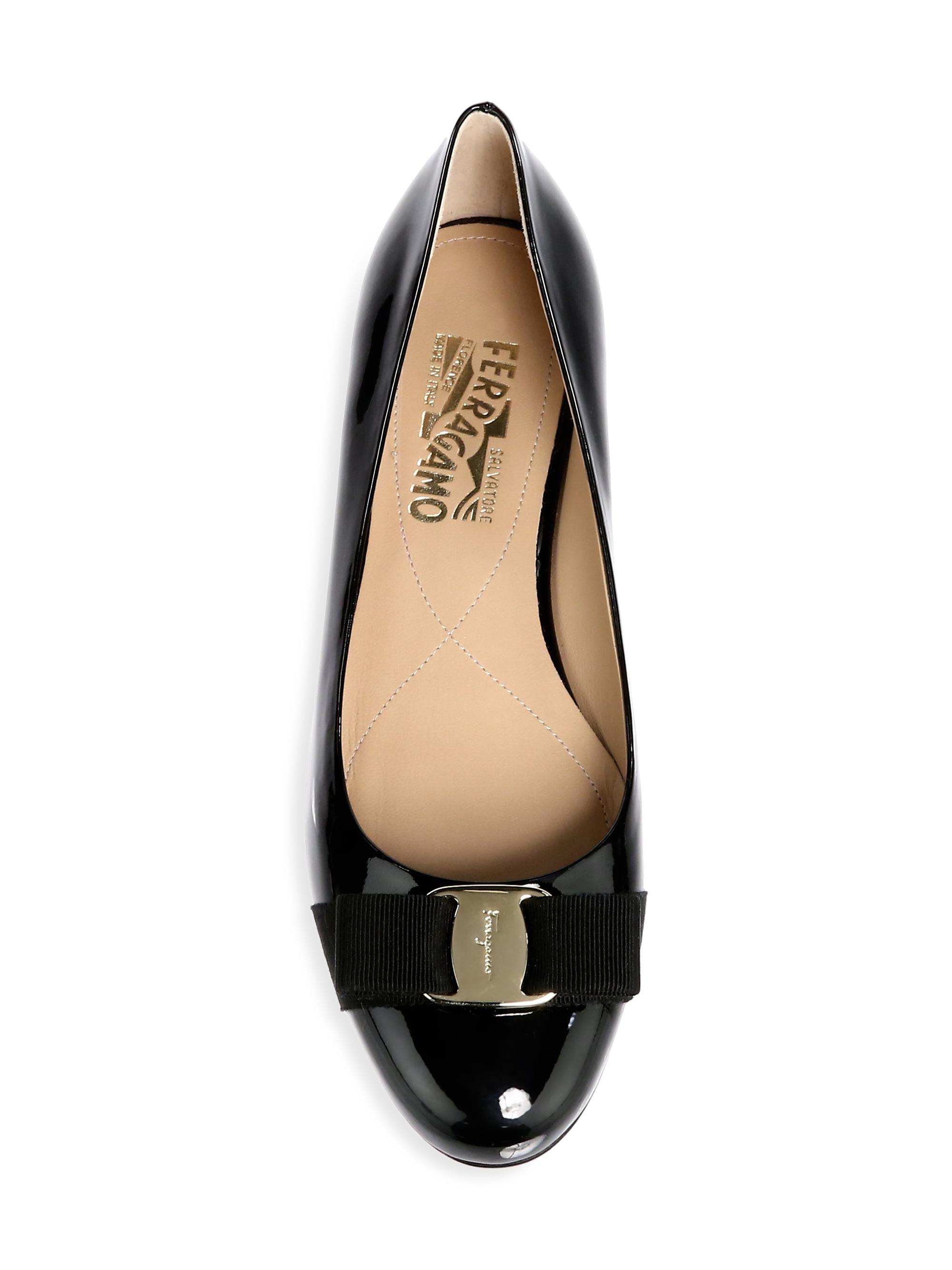 FERRAGAMO - Varina Patent Leather Ballet Flats