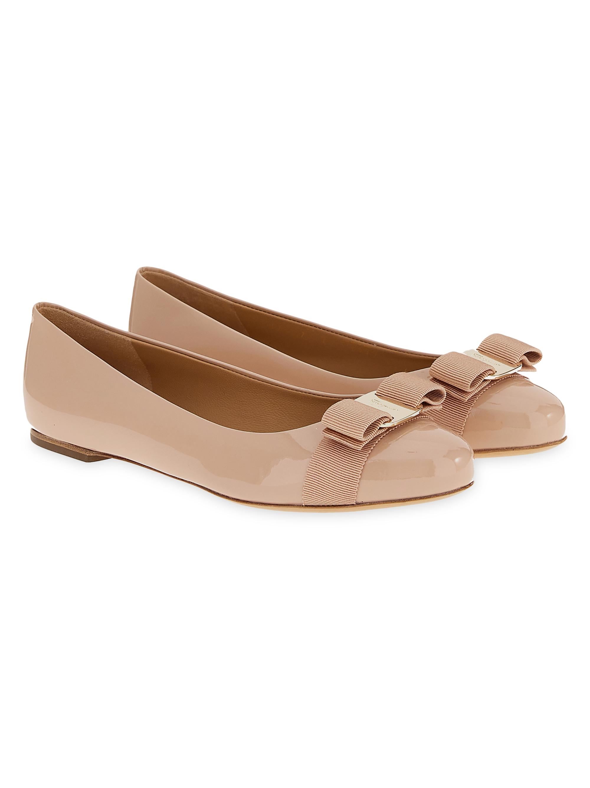 FERRAGAMO Varina Patent Leather Ballet Flats | Saks Fifth Avenue