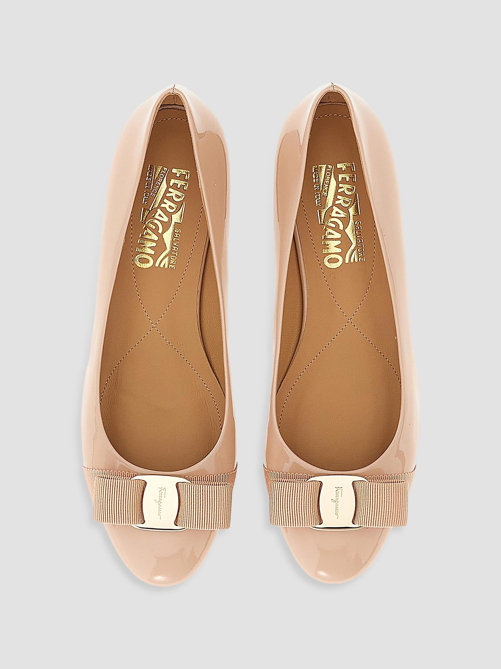 FERRAGAMO Varina Patent Leather Ballet Flats | Saks Fifth Avenue