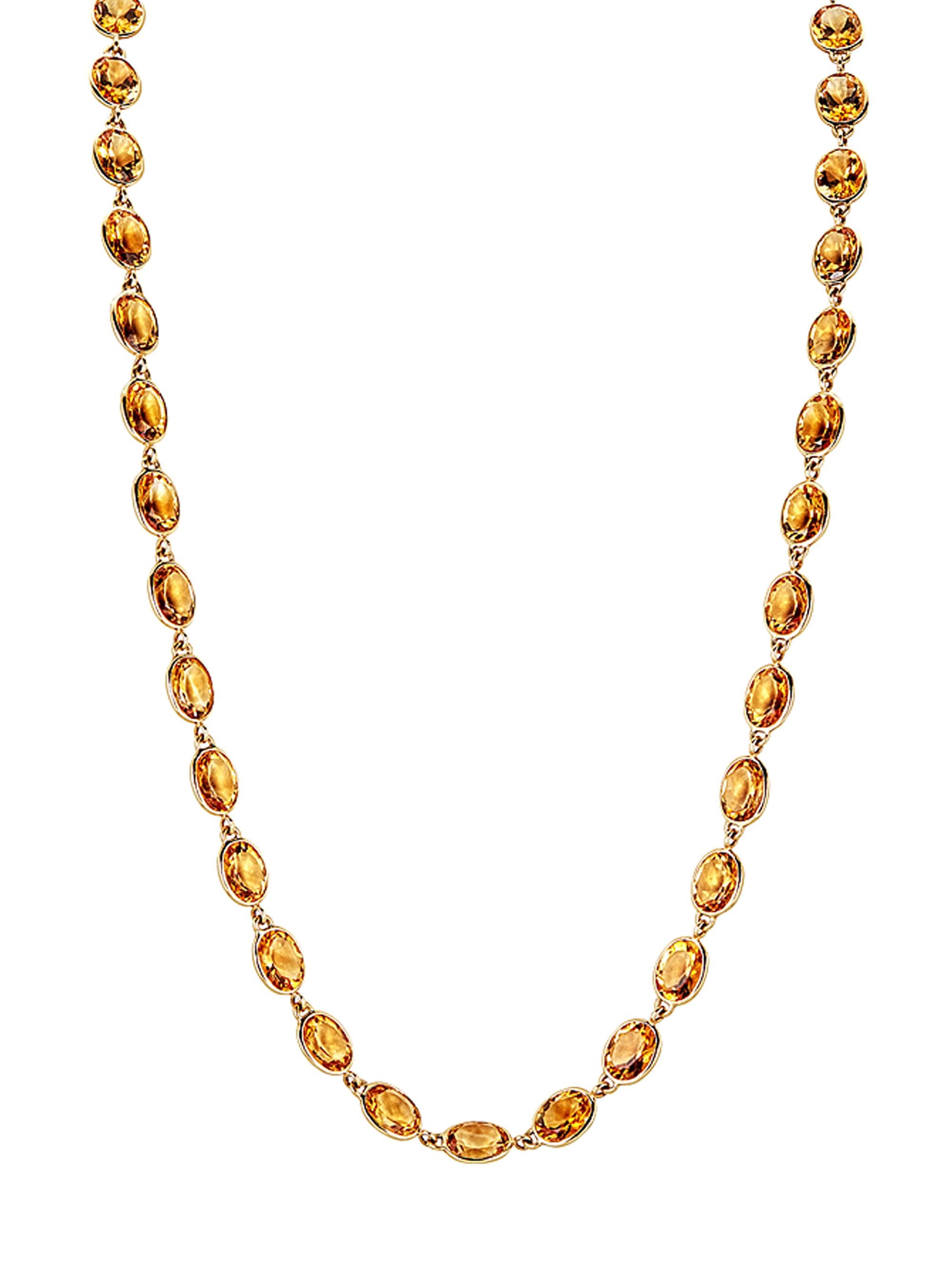 Piranesi Women's Pietra 18K Yellow Gold & Citrine Necklace - Citrine