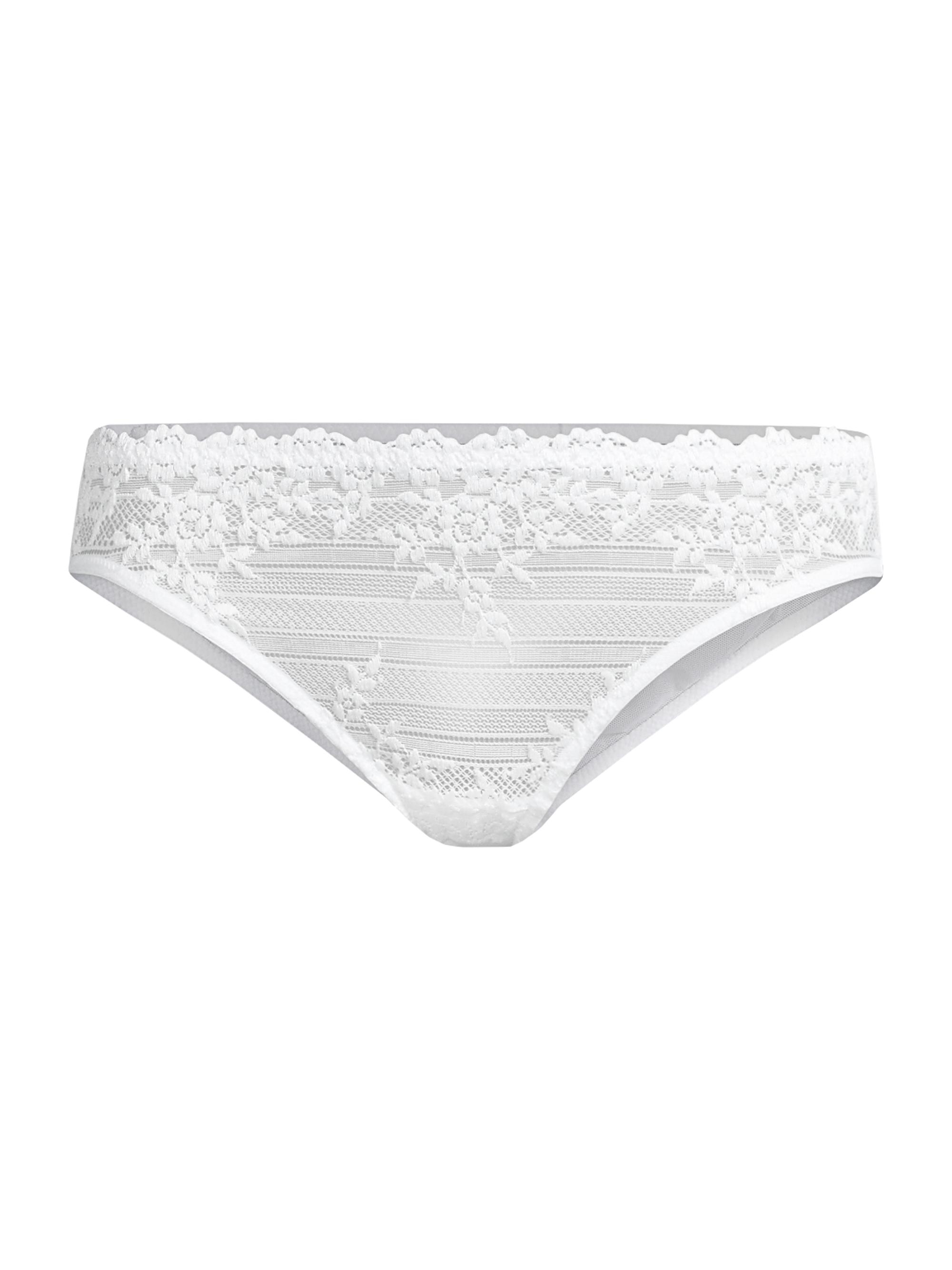 Wacoal Women's Embrace Lace Bikini-Cut Briefs - White
