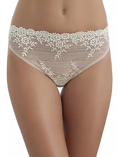 2 Wacoal intimate naturally nude lace brief panty size 5 S