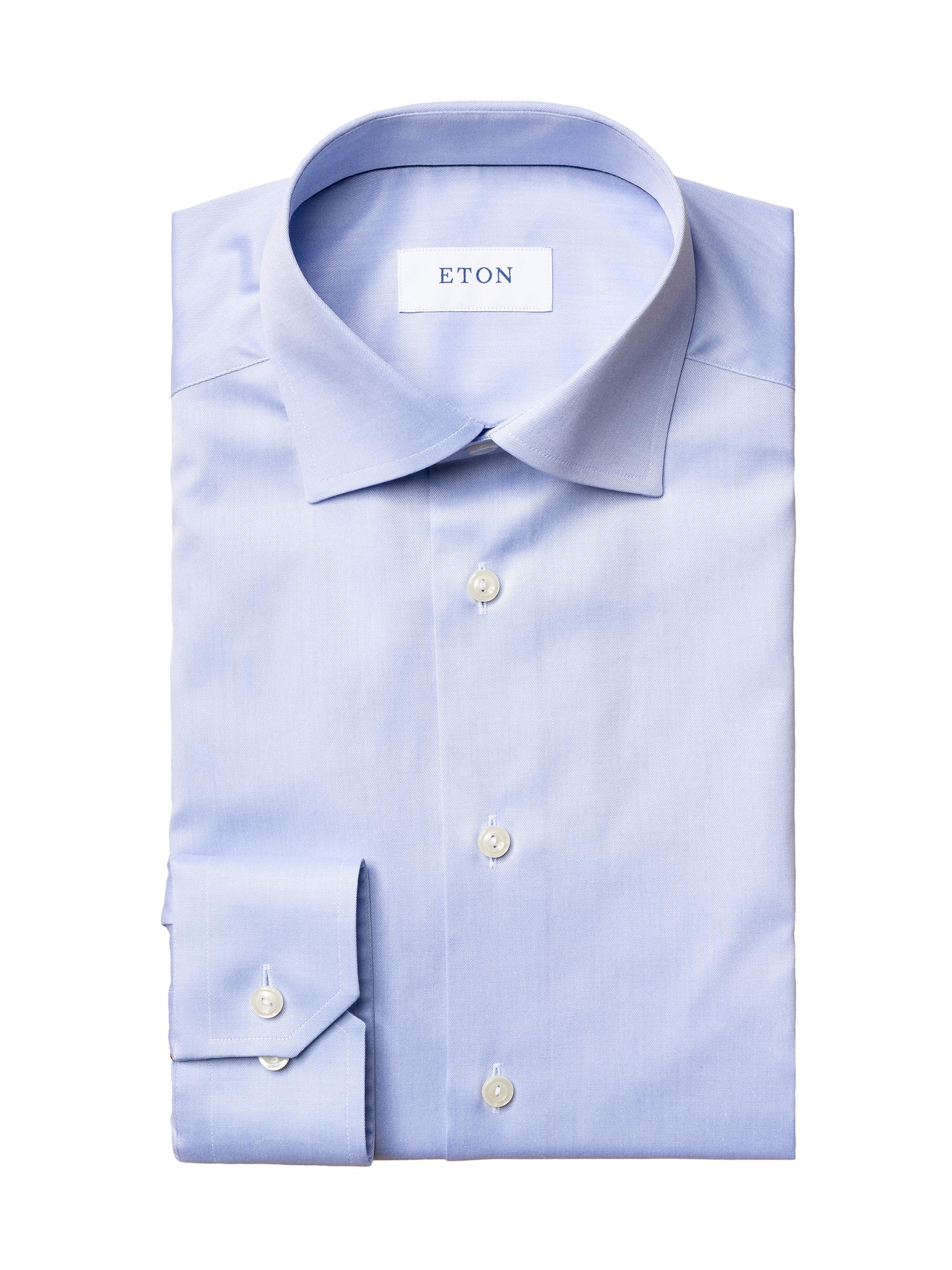 Eton Men's Slim-Fit Twill Dress Shirt - Blue