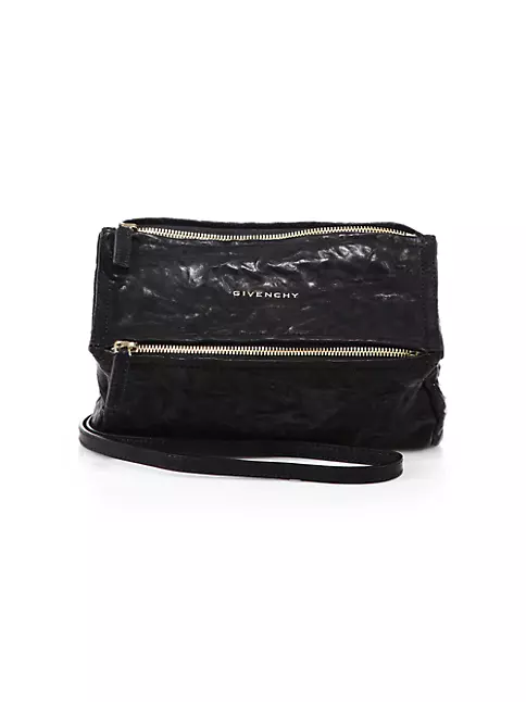 Givenchy Black Crinkled Leather Small Pandora Shoulder Bag Givenchy