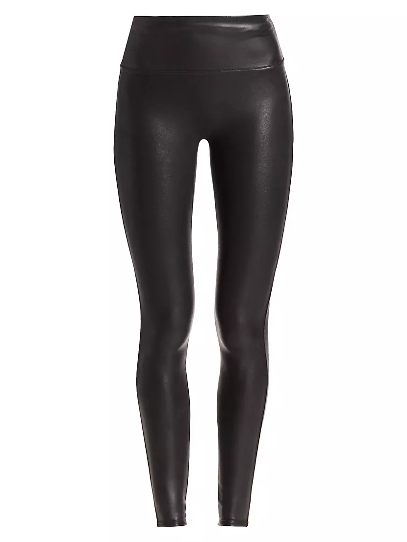 Assets By Spanx Women's All Over Faux Leather Leggings - Black 1x