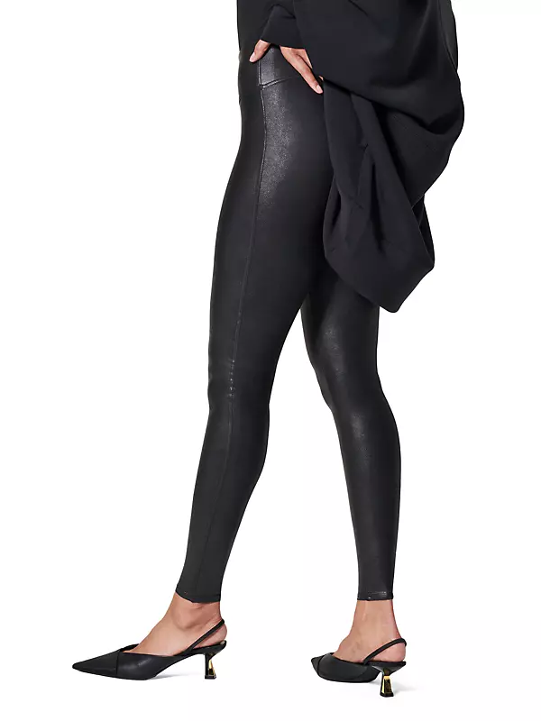 Commando Faux Leather Legging (Black)  Outfits with leggings, Fashion,  Athleisure outfits