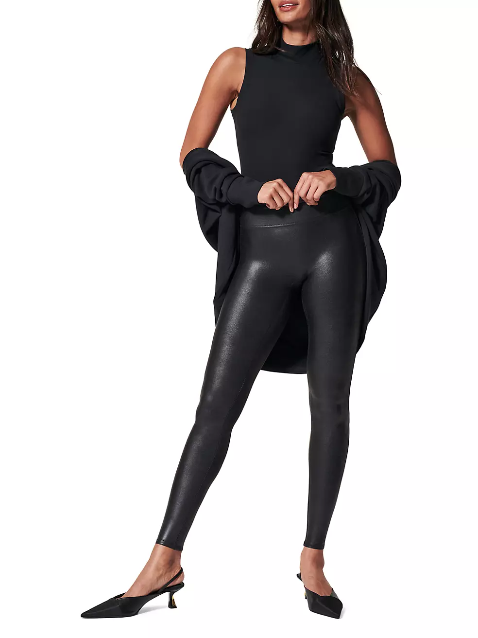 Spanx's New Fleece-Lined Leather Leggings Will Become Your New