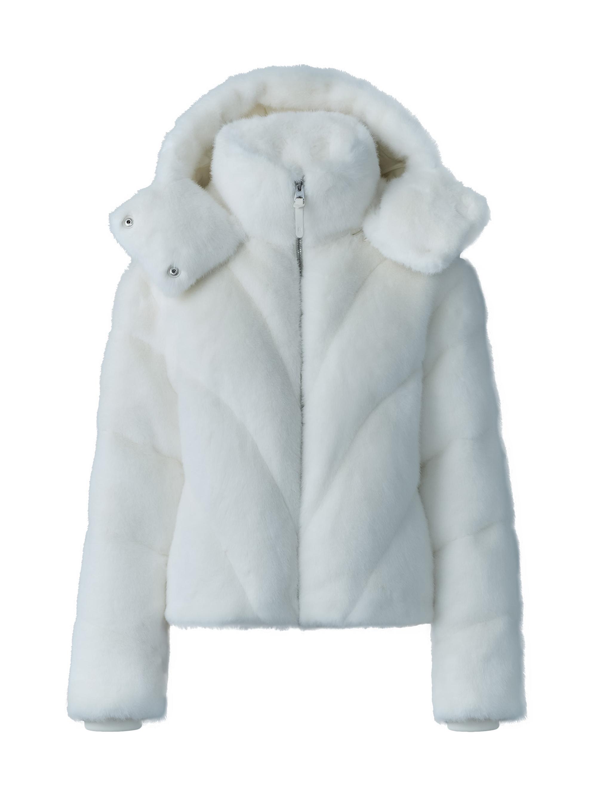 Mackage Women's Anik Brushed Faux-Fur Down Jacket - Cream