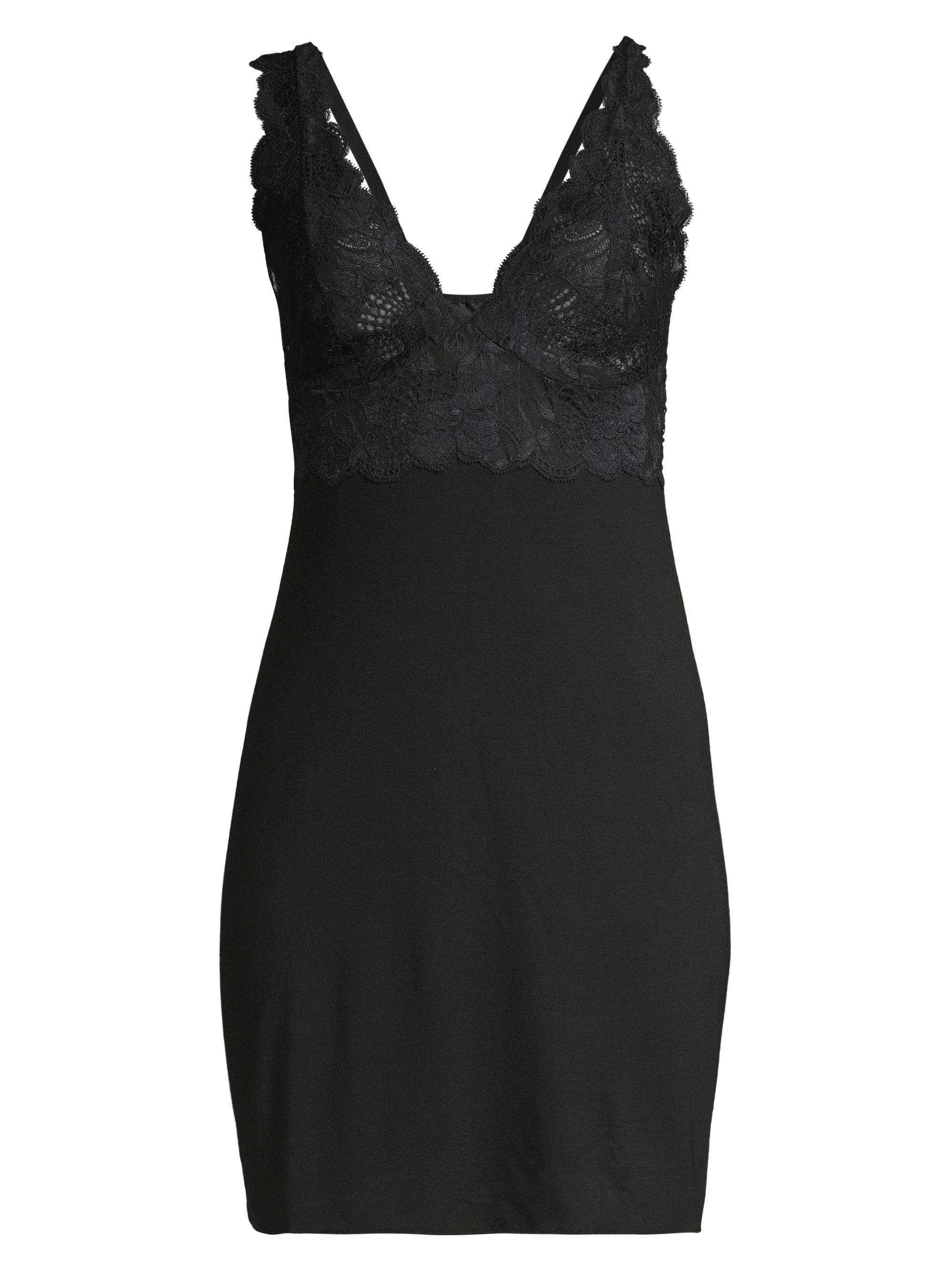 Natori Women's Zen Floral Lace Chemise - Black