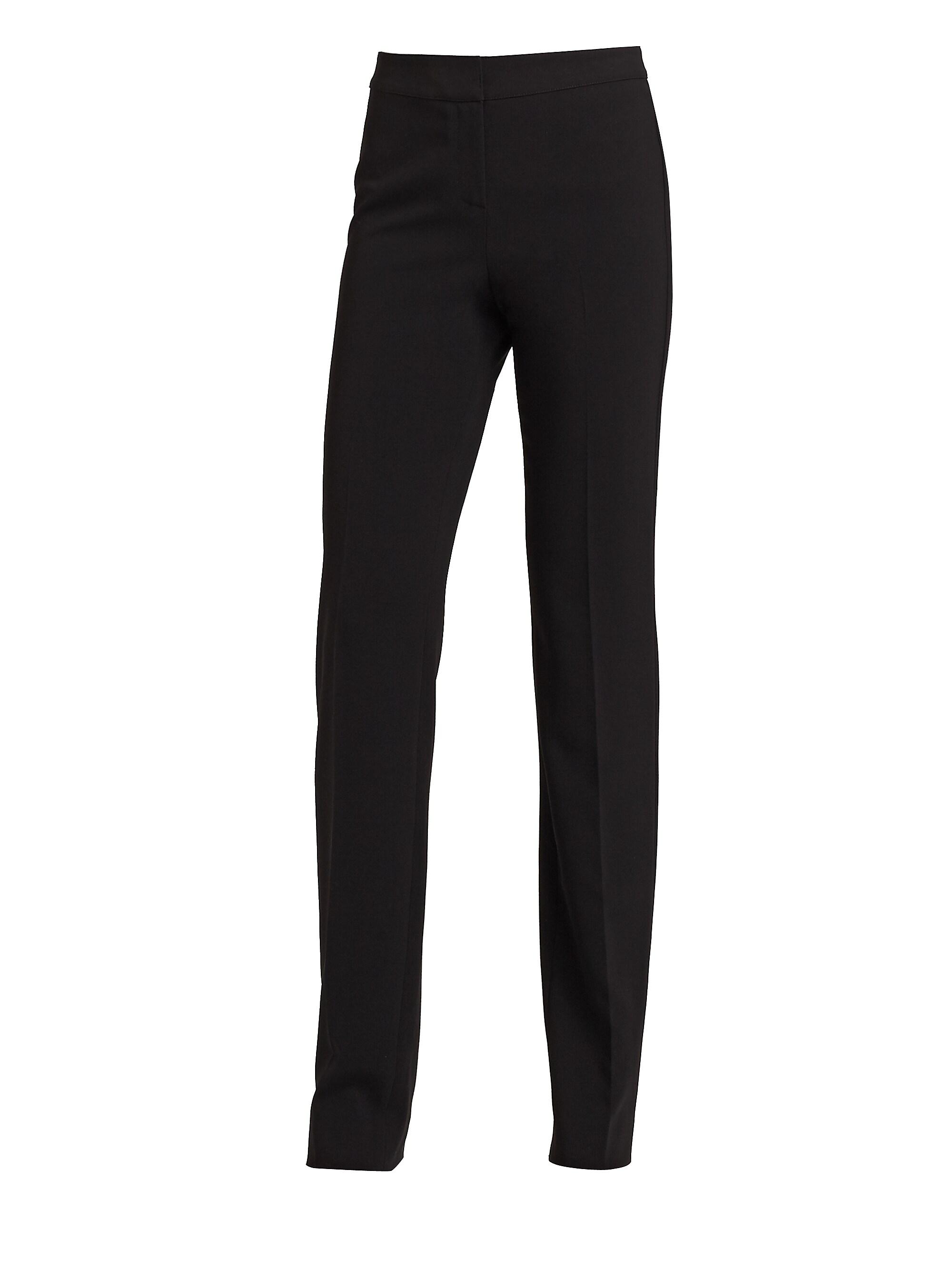 St. John Women's Crepe Marocain Diana Pants - Caviar