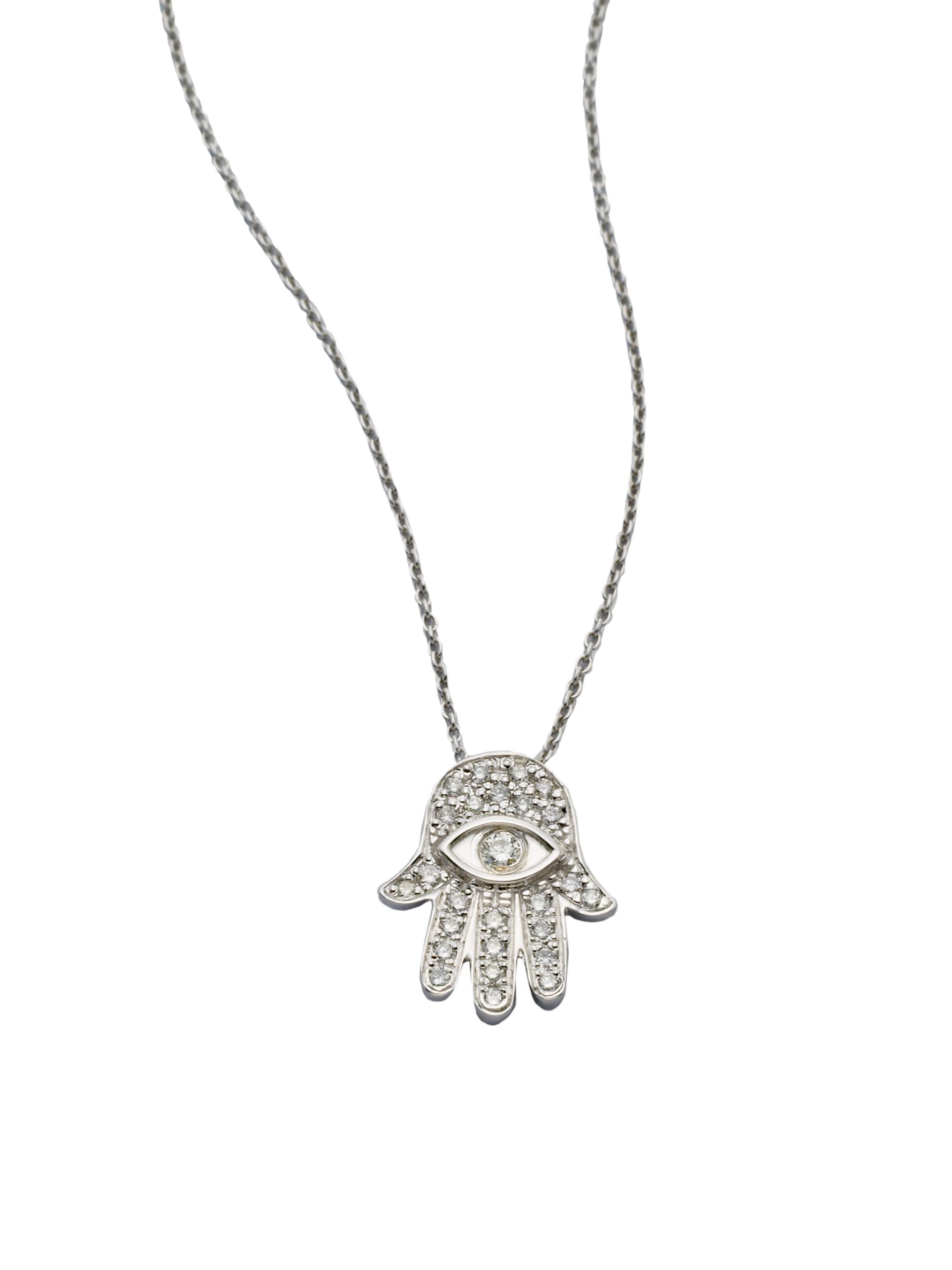 Chopard Happy Diamonds Pave Hamsa Hand Diamond & 18K White Gold