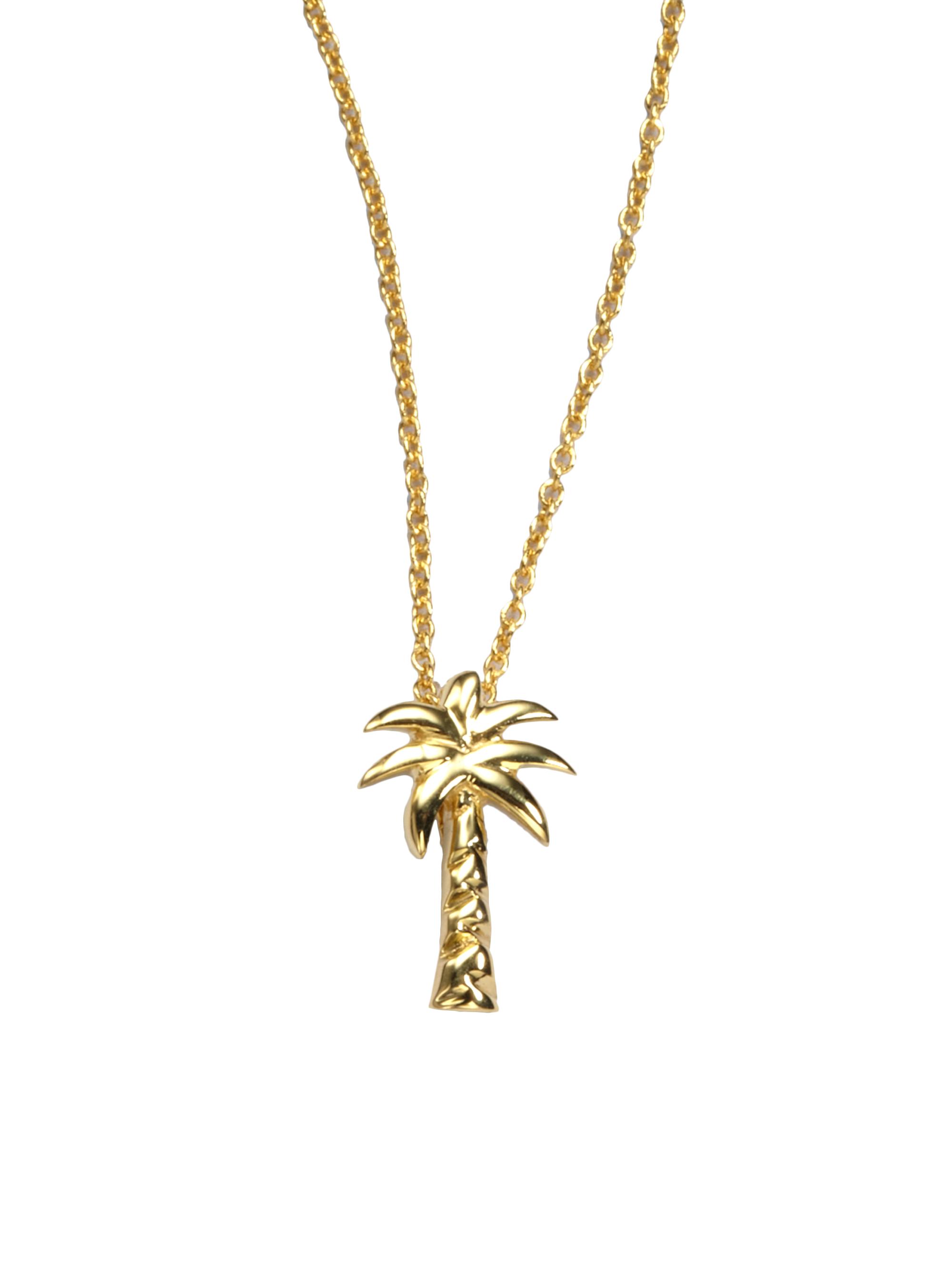 Roberto Coin Women's Tiny Treasures 18K Yellow Gold Palm Tree Pendant Necklace - Yellow Gold