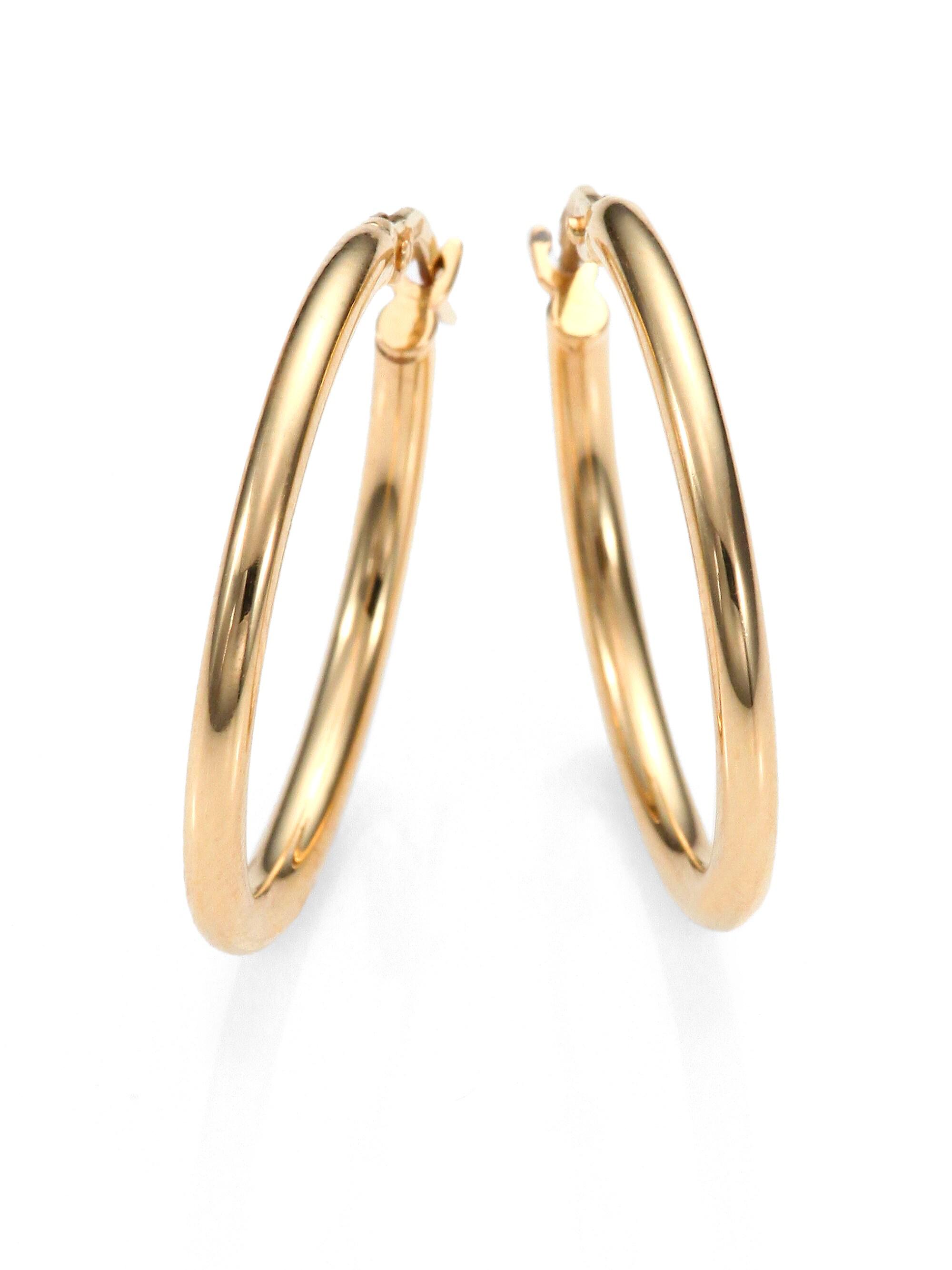 Roberto Coin Women's 18K Yellow Gold Hoop Earrings/25MM - Gold