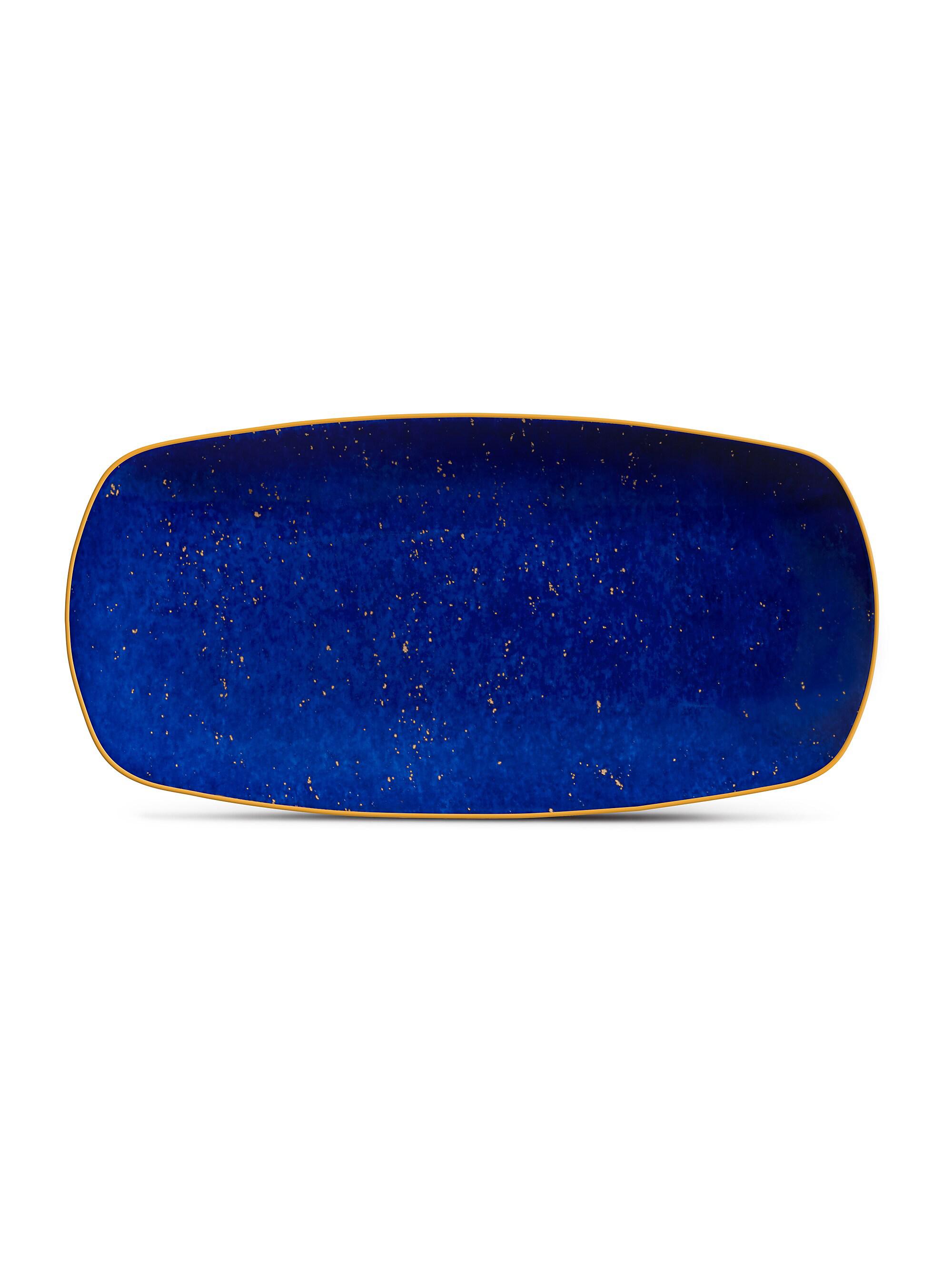 Lapis-Look Limoges Porcelain & 24K Gold Dessert Plate