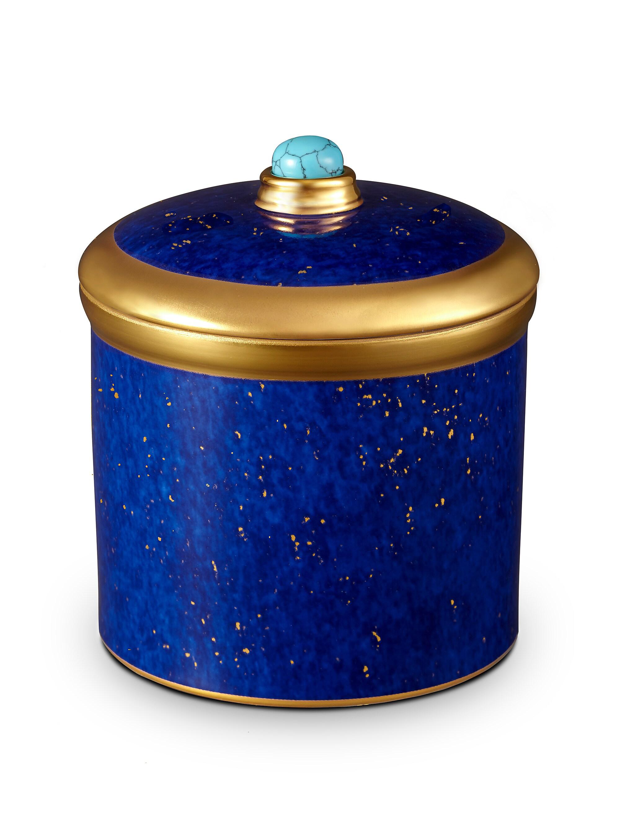 L'Objet Lapis-Look Limoges Porcelain & 24K Gold Candle