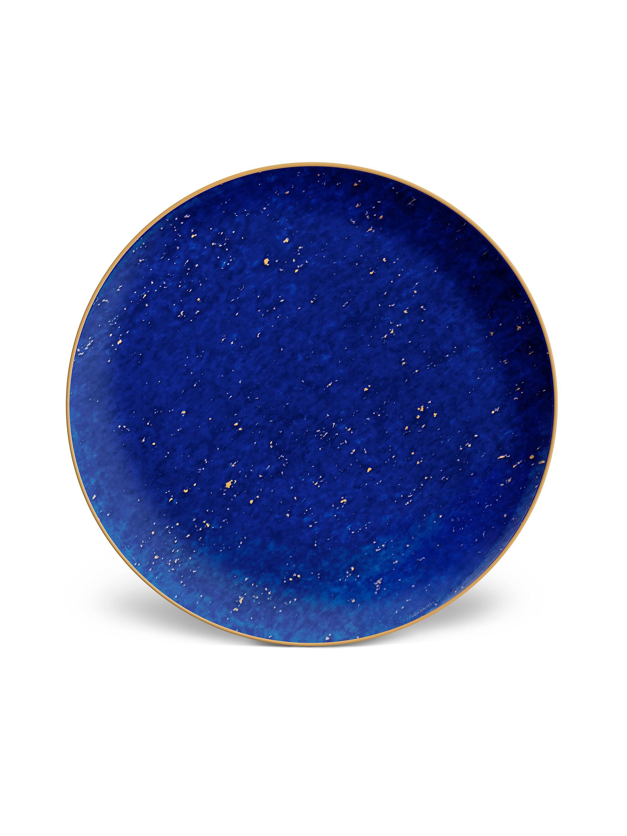 Lapis 24K Gold & Porcelain Charger & Cake Plate