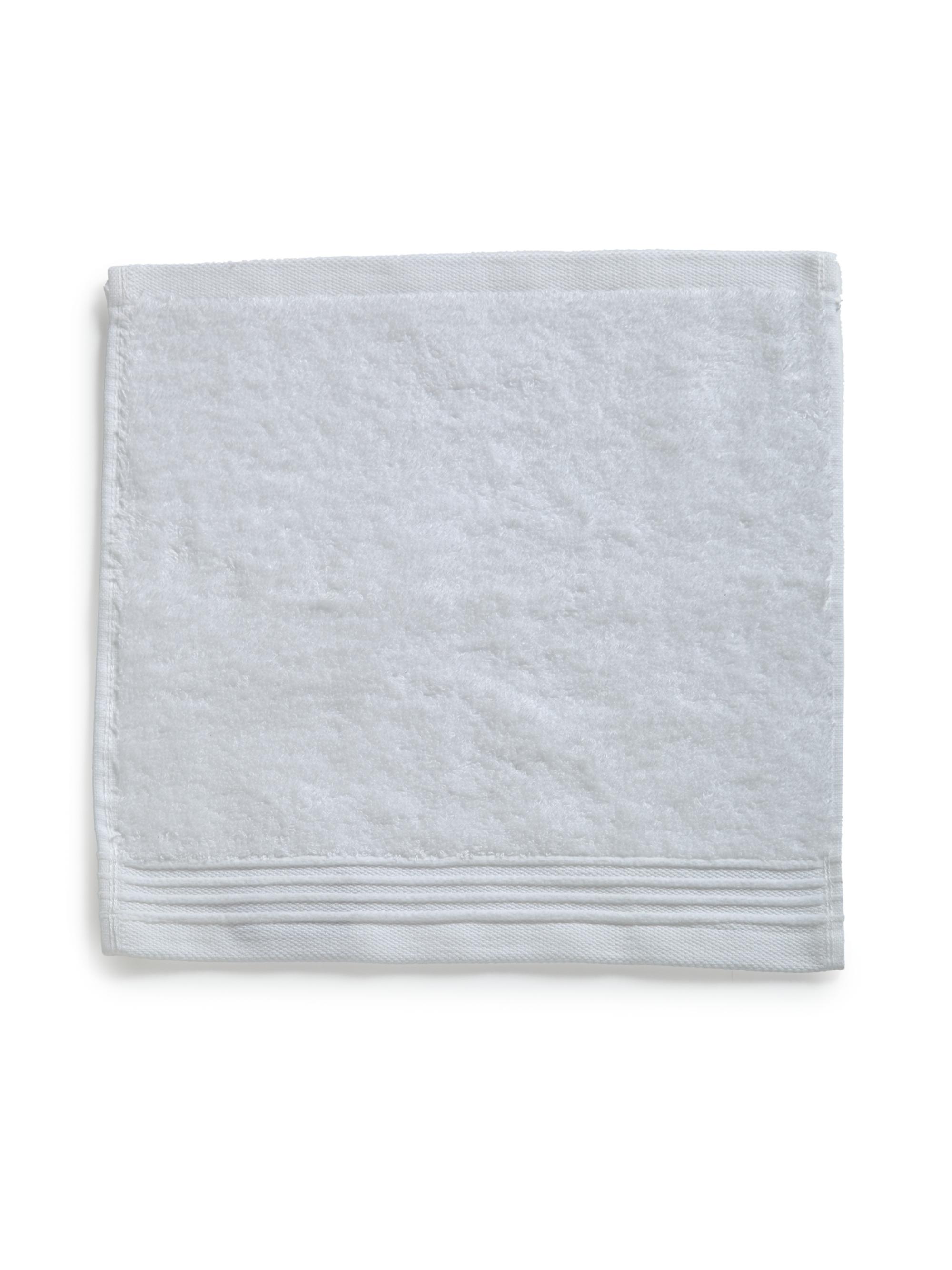 Peacock Alley Terry Loop Corded Dobby-Border Wash Cloth -
