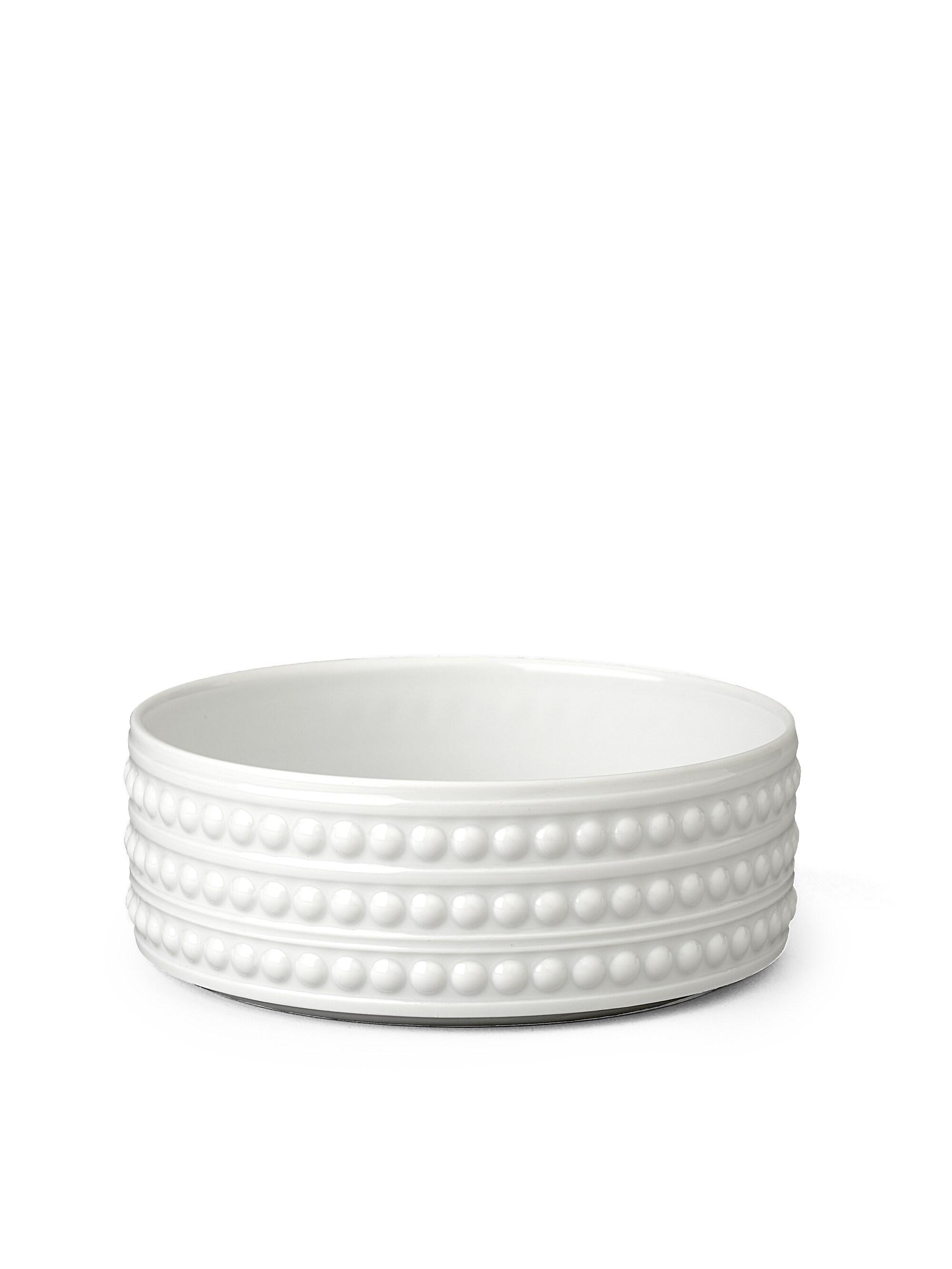 L'Objet Perlee White Serving Bowl Small