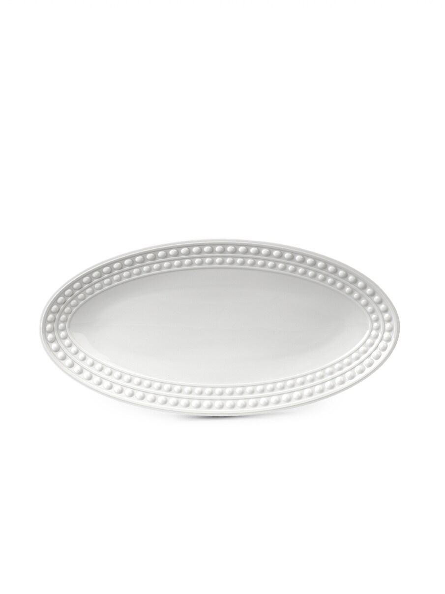 L'Objet Perlee White Porcelain Oval Platter