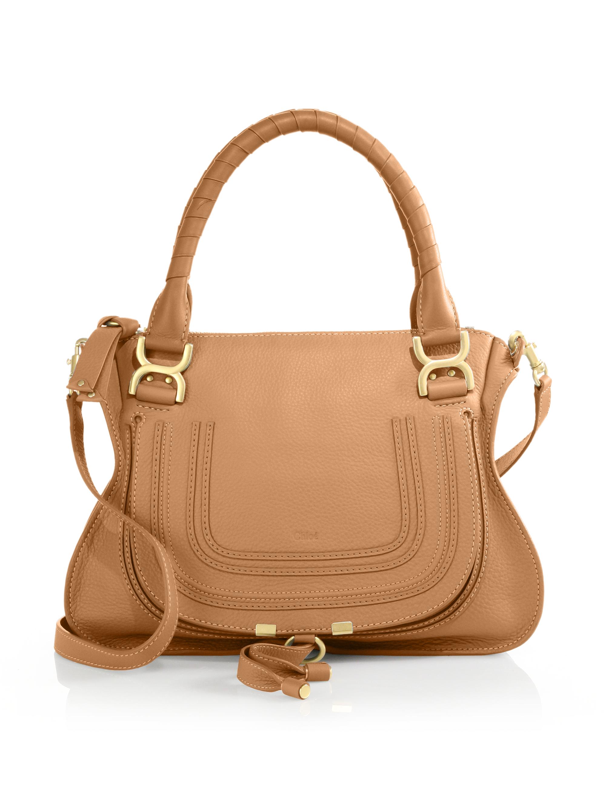 Chloé Women's  Marcie Leather Satchel - Cognac Brown