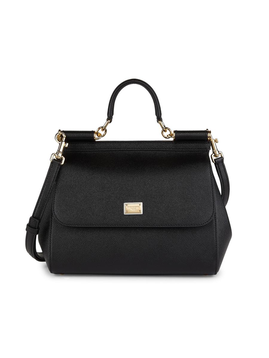 ハンドバッグ DOLCE & GABBANA SICILY LARGE PATENT LEATHER TOP HANDLE BAG Dolce&Gabbana Sicily Patent Leather Top Handle Bag | Saks