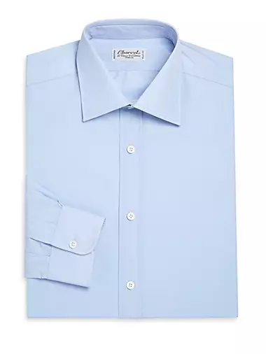 Regular-Fit Cotton Long-Sleeve Dress Shirt