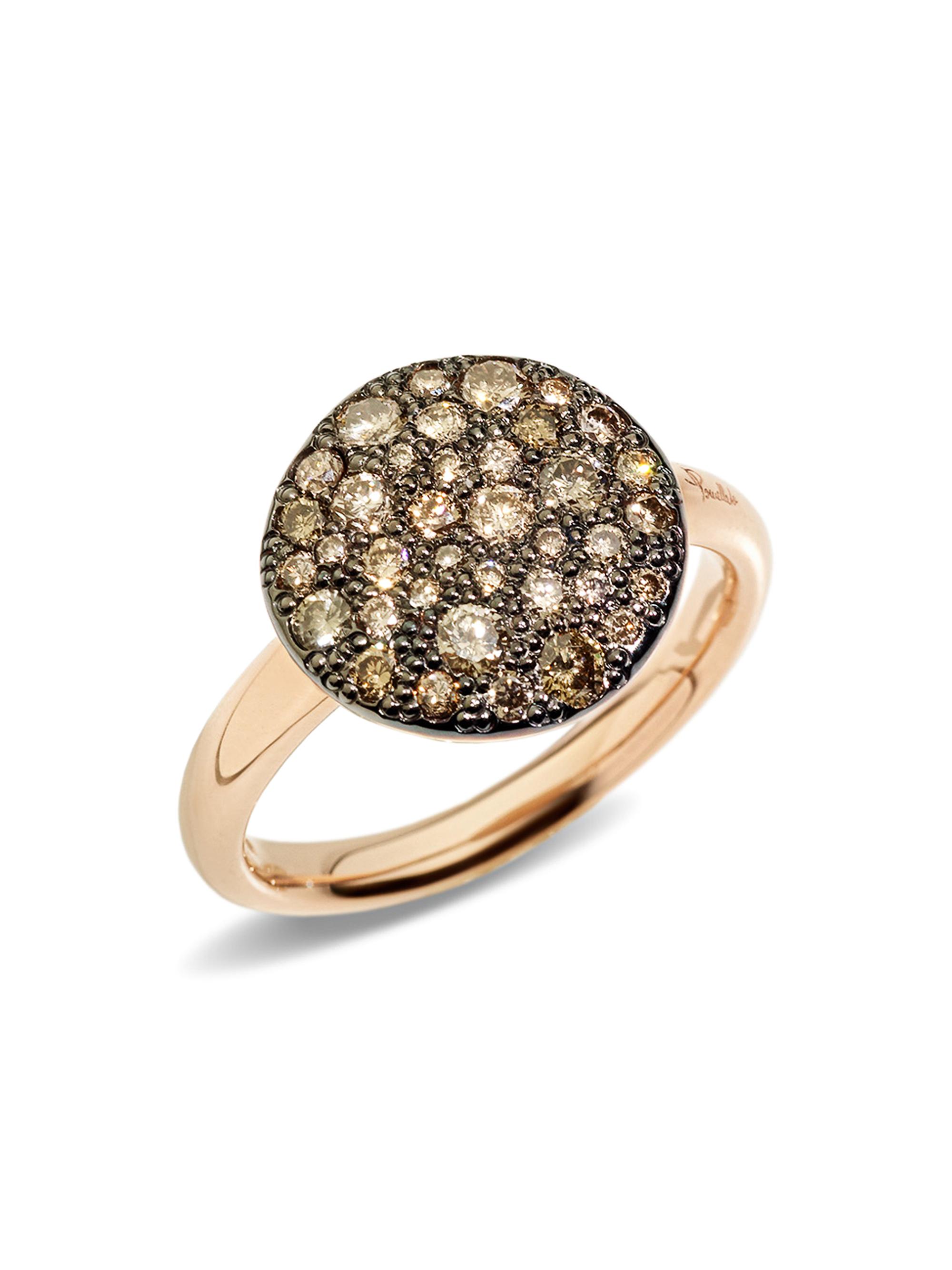 Pomellato Women's Sabbia Brown Diamond & 18K Rose Gold Ring - Rose Gold