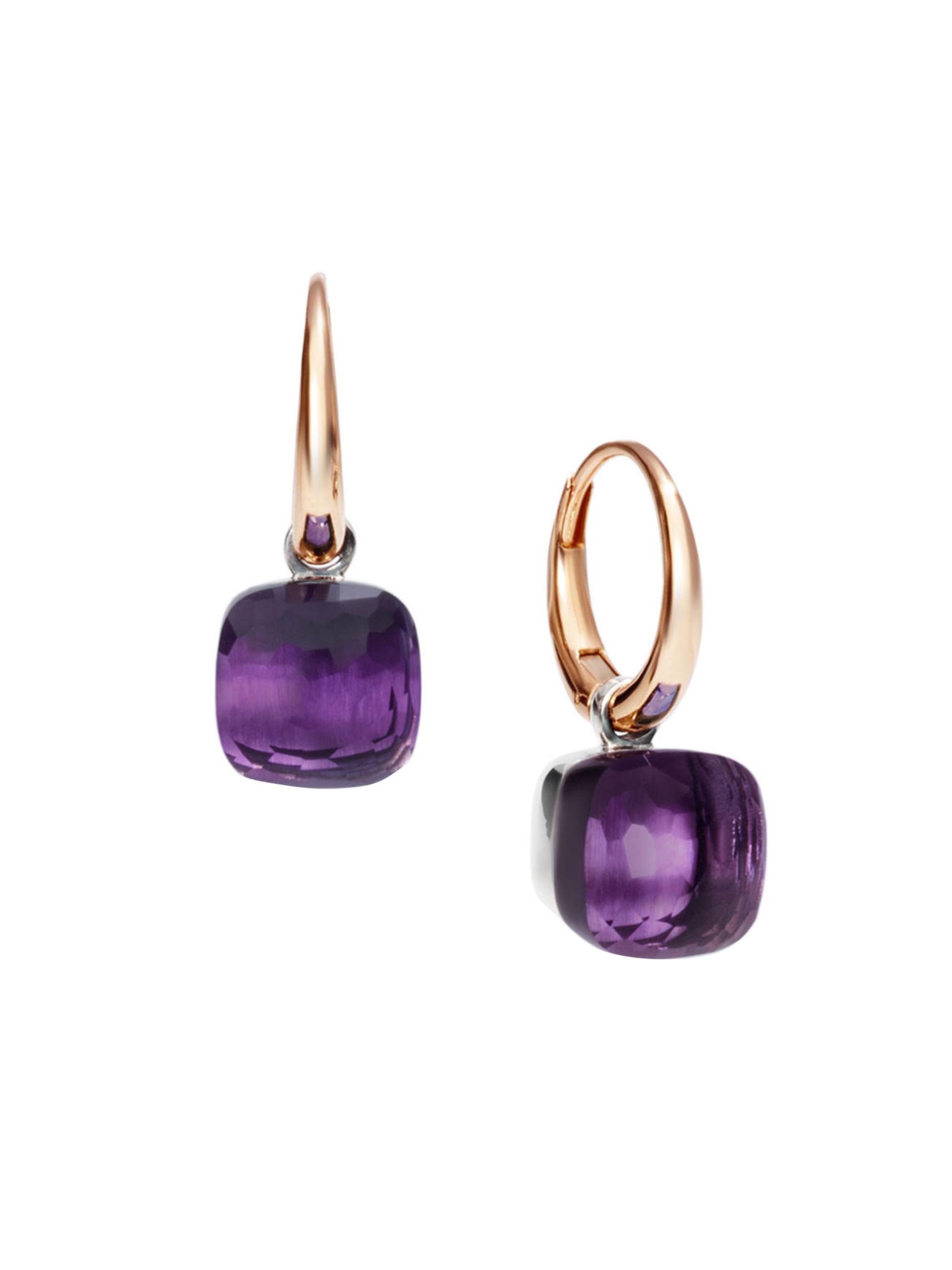 Pomellato Women's Nudo Petit Two-Tone 18K Gold & Amethyst Drop Earrings