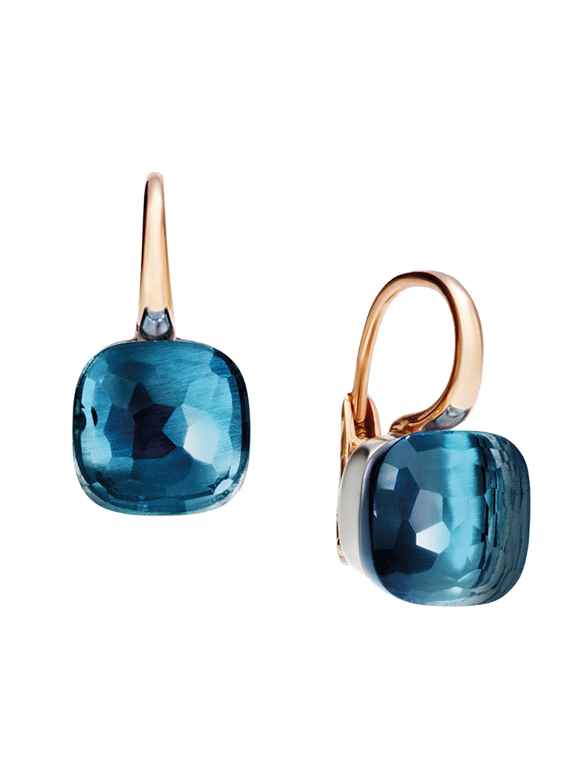 Pomellato Women's Nudo Two-Tone 18K Gold & London Blue Topaz Drop Earrings - Blue Topaz
