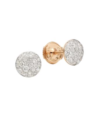 Pomellato Women's Sabbia Diamond & 18K Rose Gold Stud Earrings