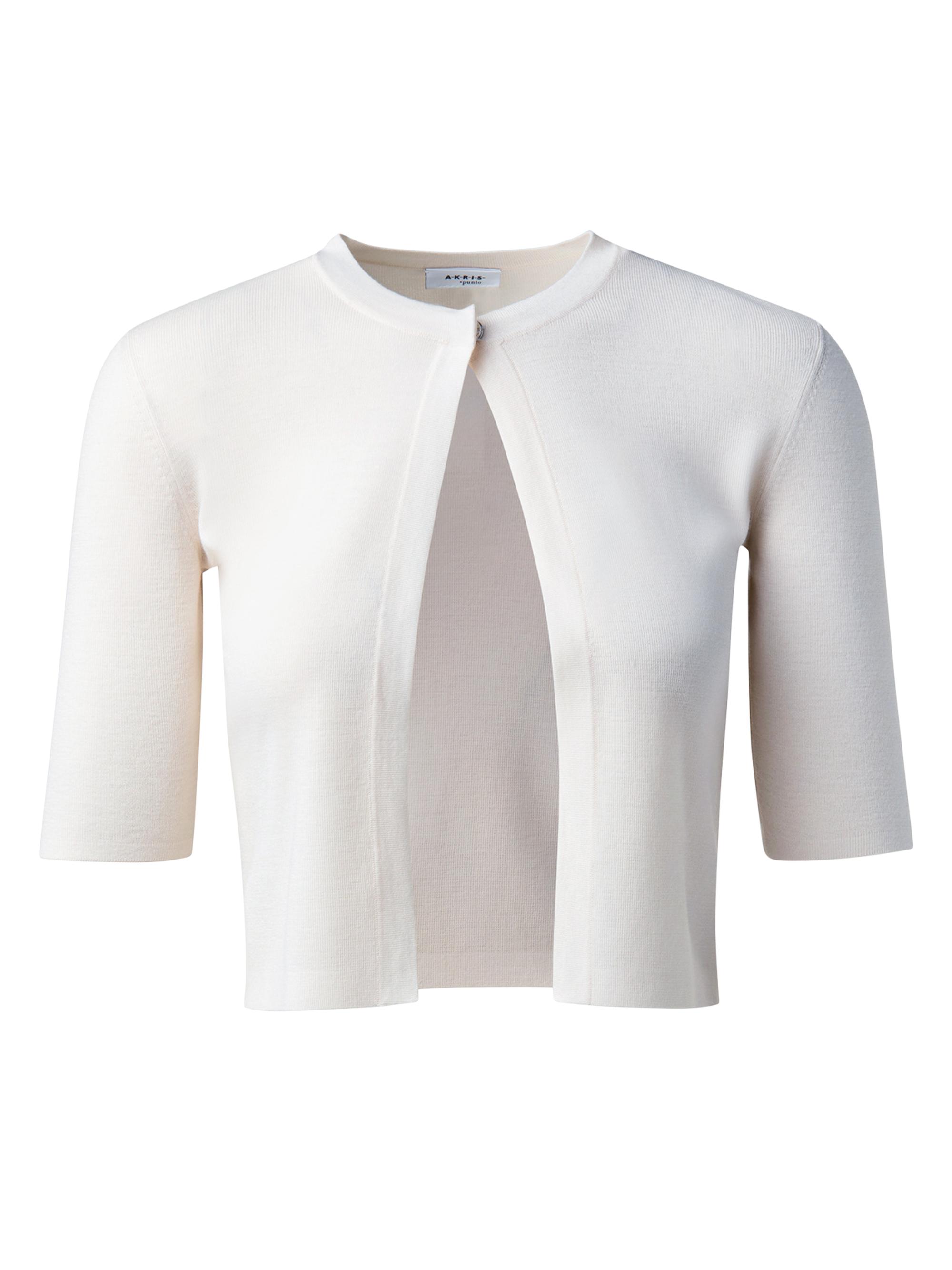 Akris punto Women's Elements Wool Cropped Cardigan - Cream