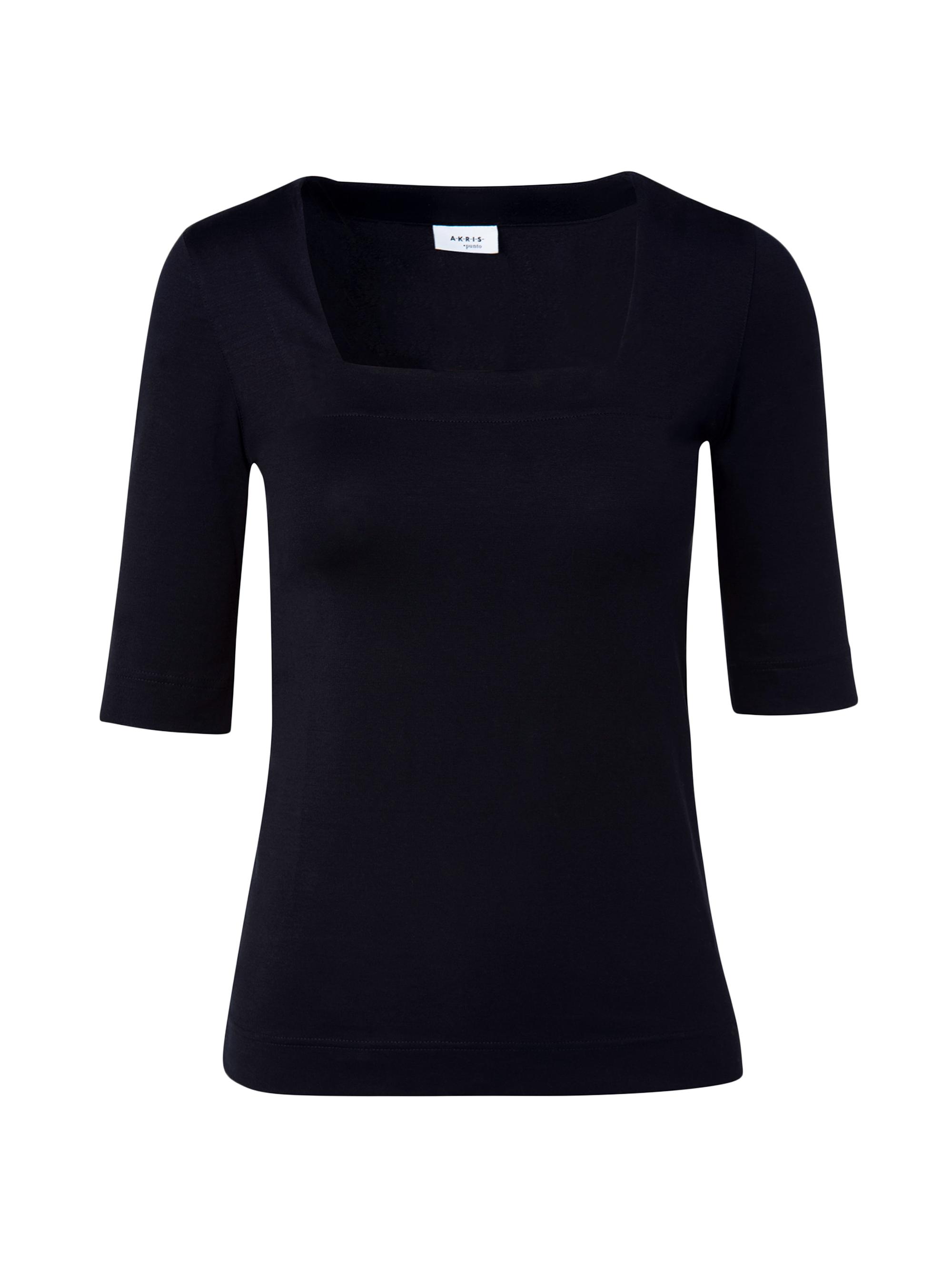 Akris punto Women's Elements Jersey Square Neck Top - Black