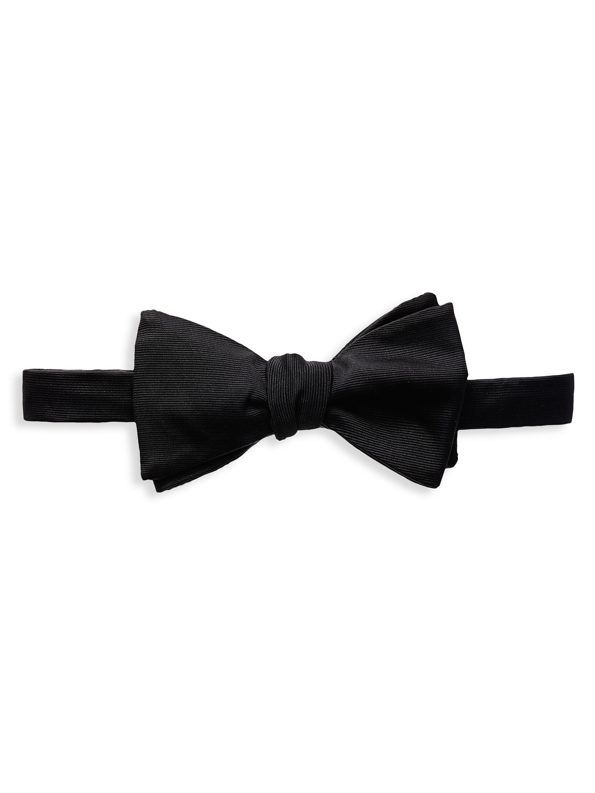 Eton Men's Grosgrain Silk Pre-Tied Bow Tie - Black