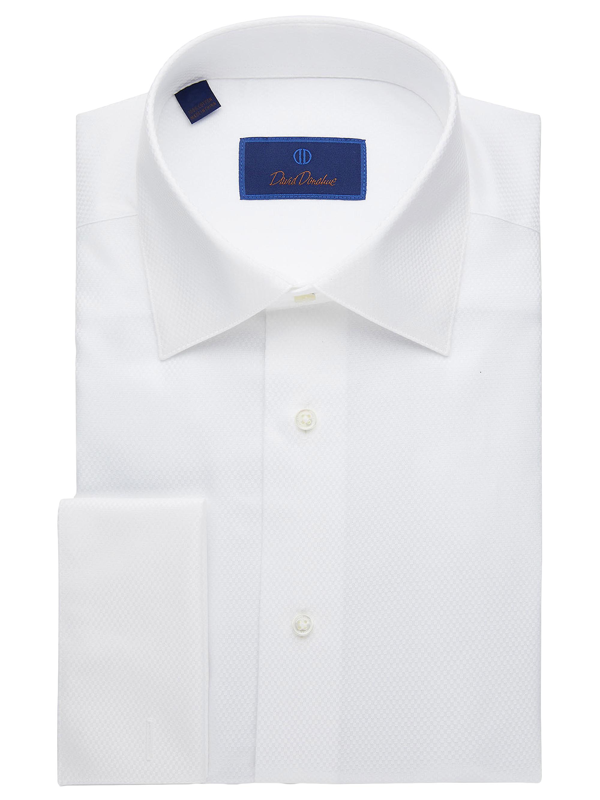 David Donahue Men's Regular-Fit Boxed Formal Shirt - White