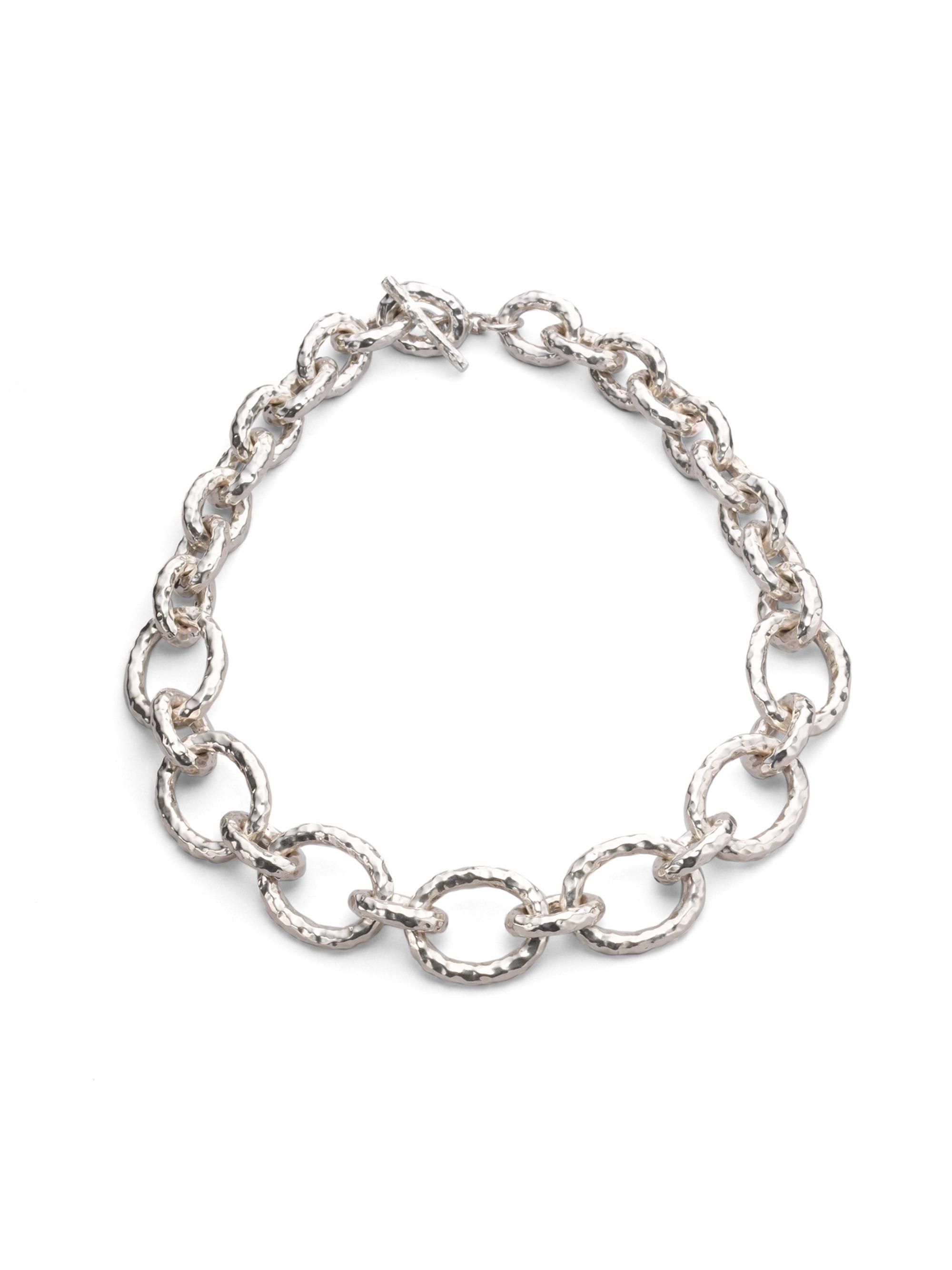 Ippolita Women's Classico Short Sterling Silver Hammered Bastille Chunky Link Necklace - Silver