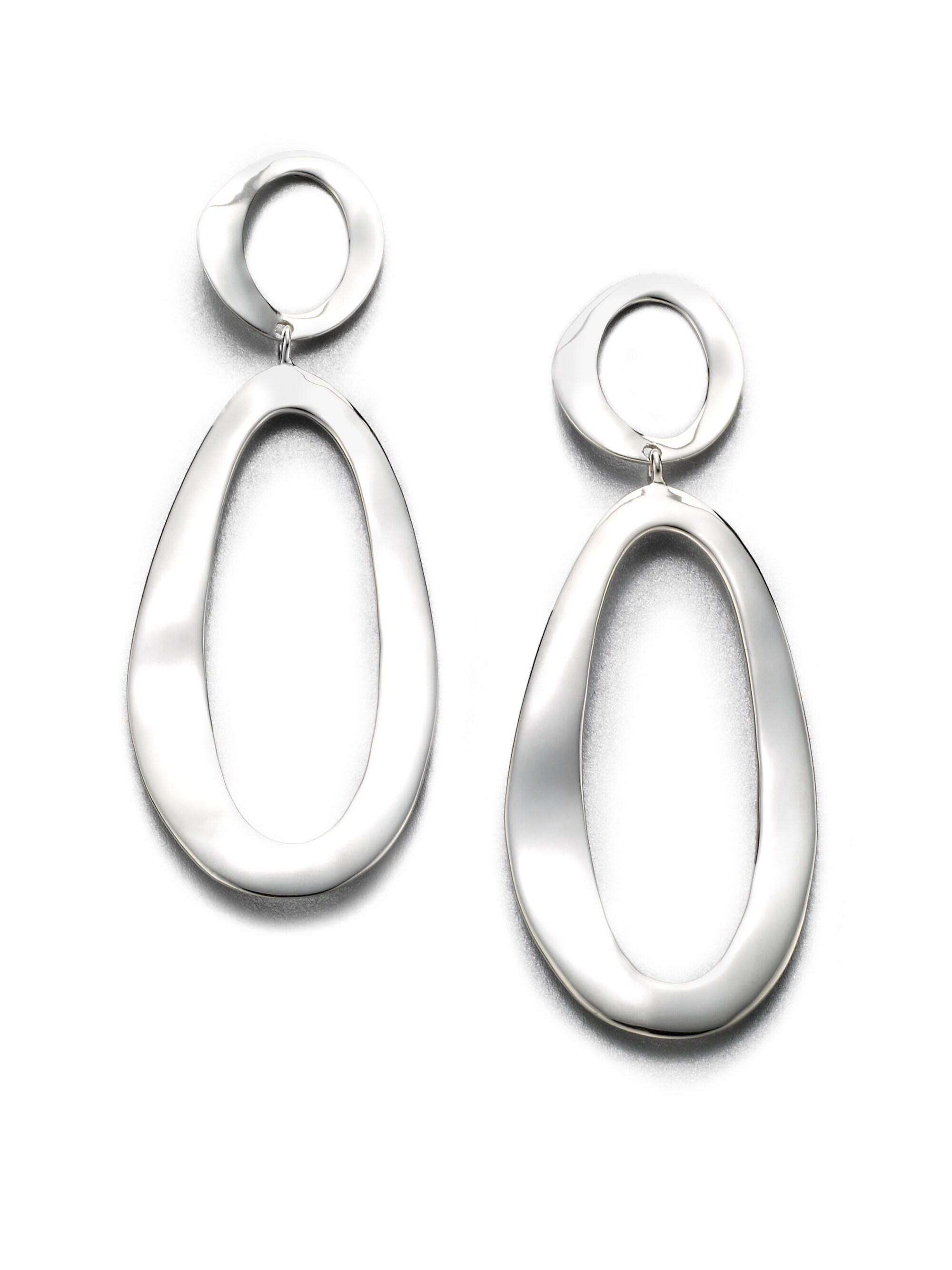 Ippolita Women's Classico  Sterling Silver Smooth Snowman Double-Drop Earrings - Silver