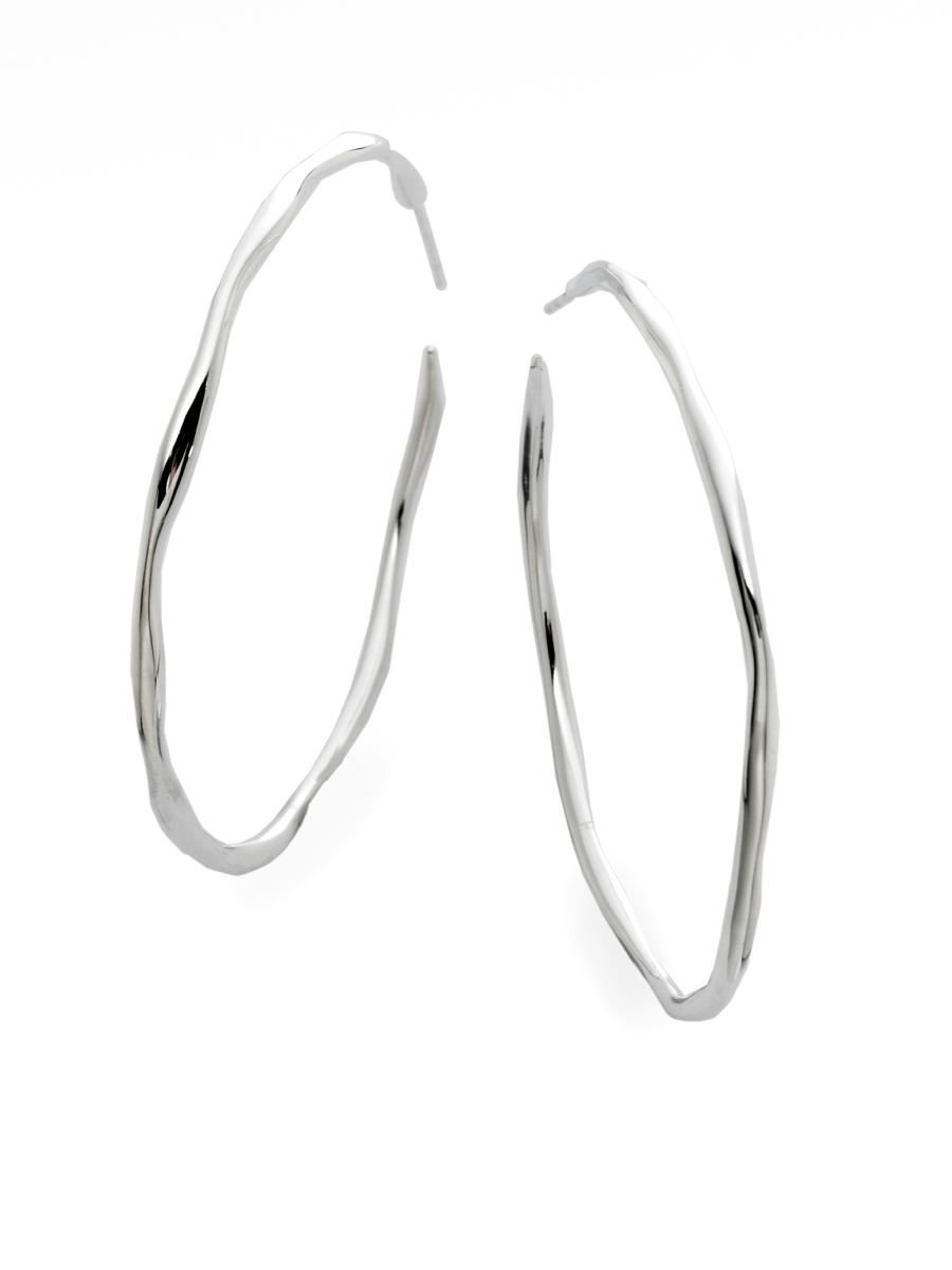 Ippolita Glamazon Scultura Sterling Silver Squiggle #4 Hoop