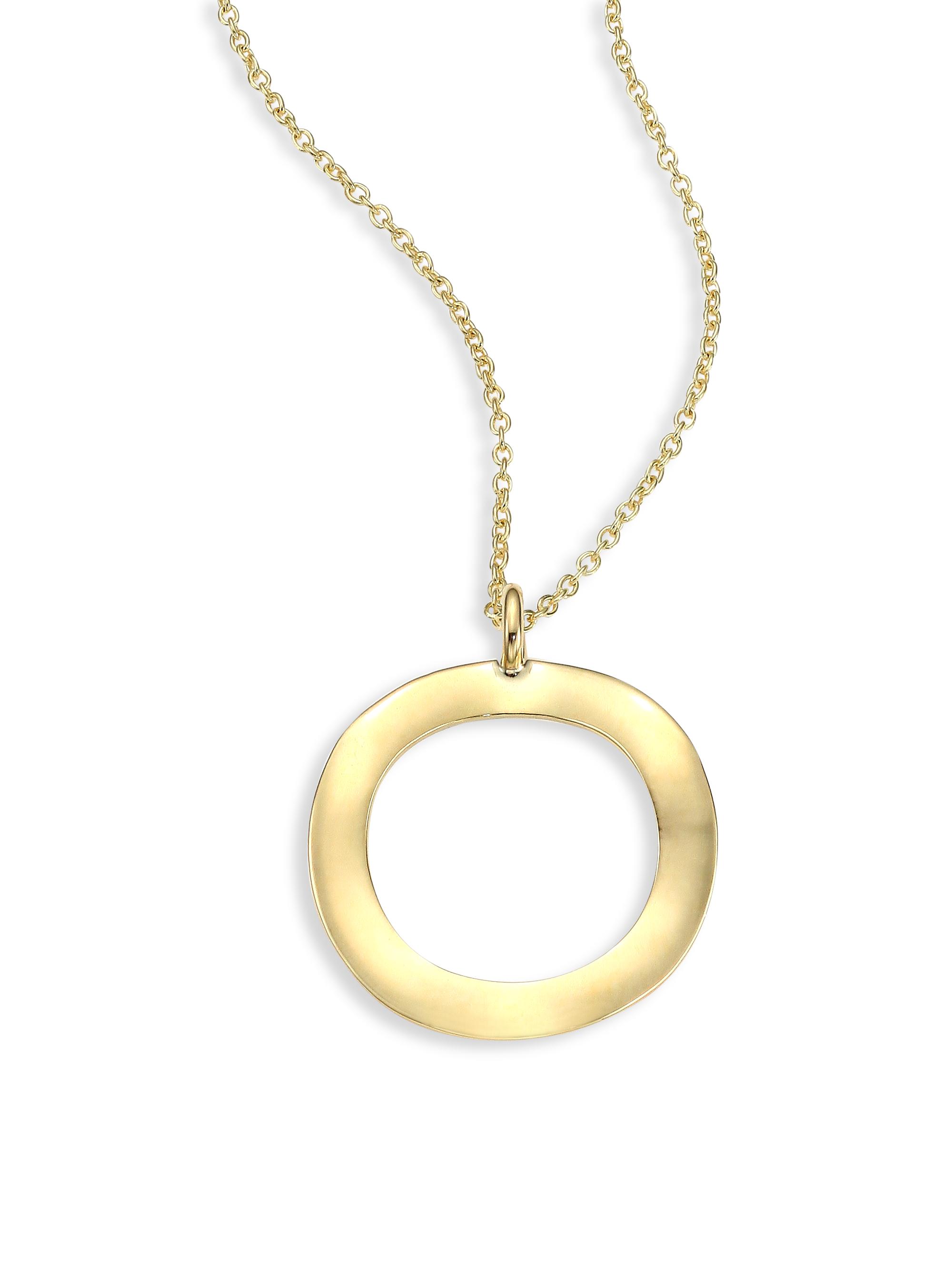 Ippolita Women's Glamazon 18K Yellow Gold Wavy Circle Pendant Necklace - Gold