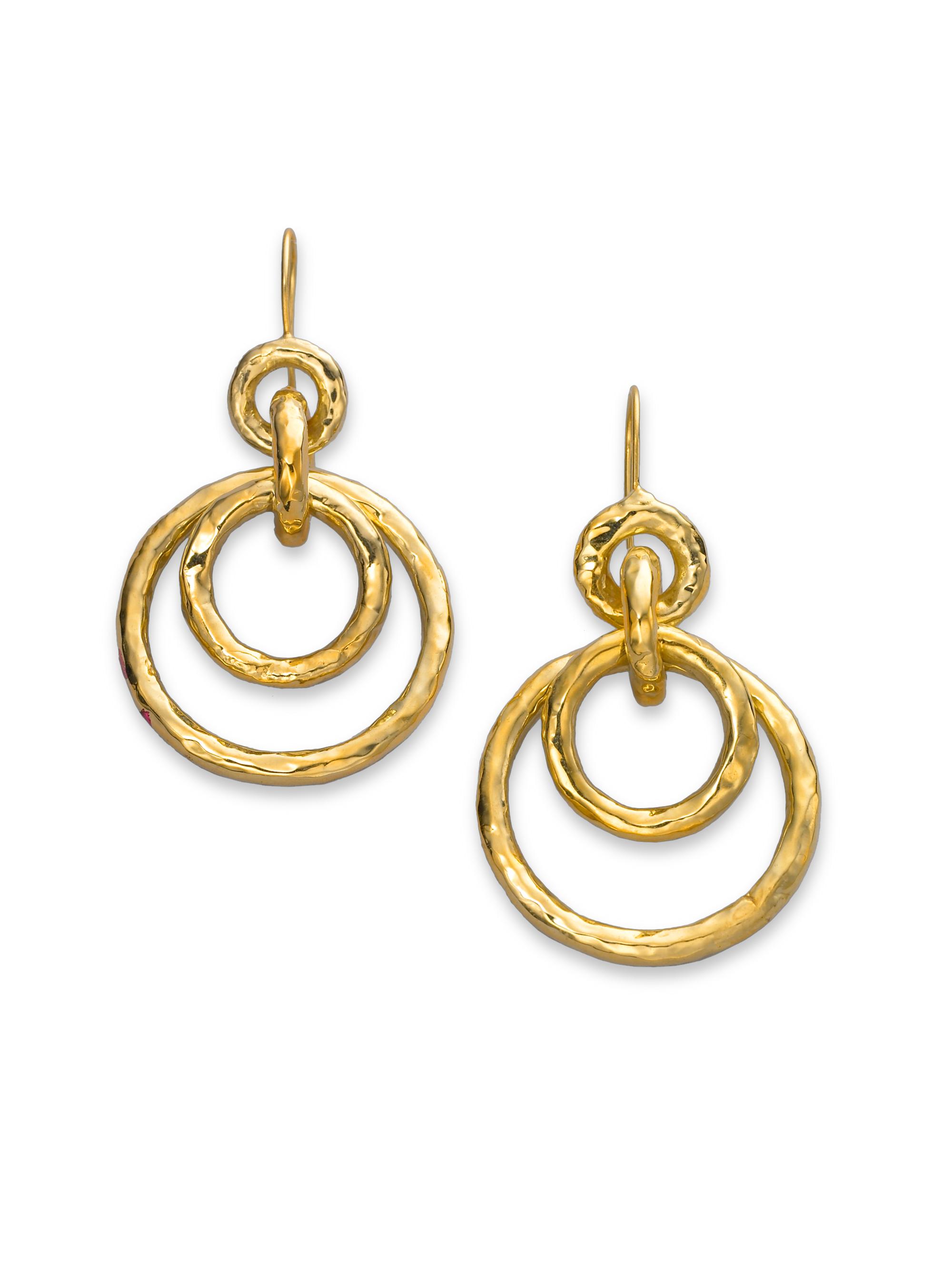 Ippolita Women's Classico Puffy 18K Yellow Gold Hammered Jet Set Earrings - Gold