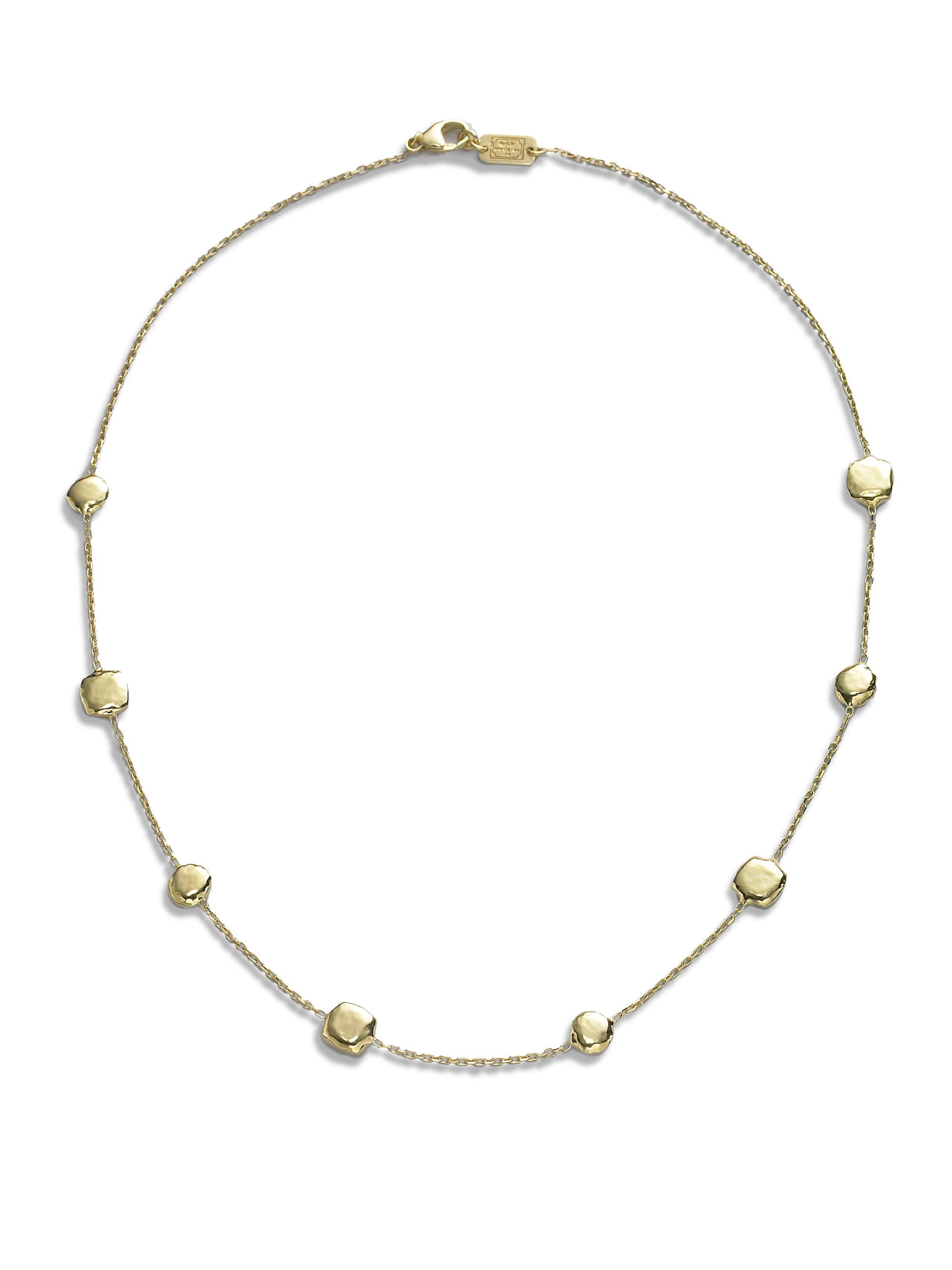Ippolita Women's Classico Short 18K Yellow Gold Hammered Pinball Multi-Station Chain Necklace - Gold