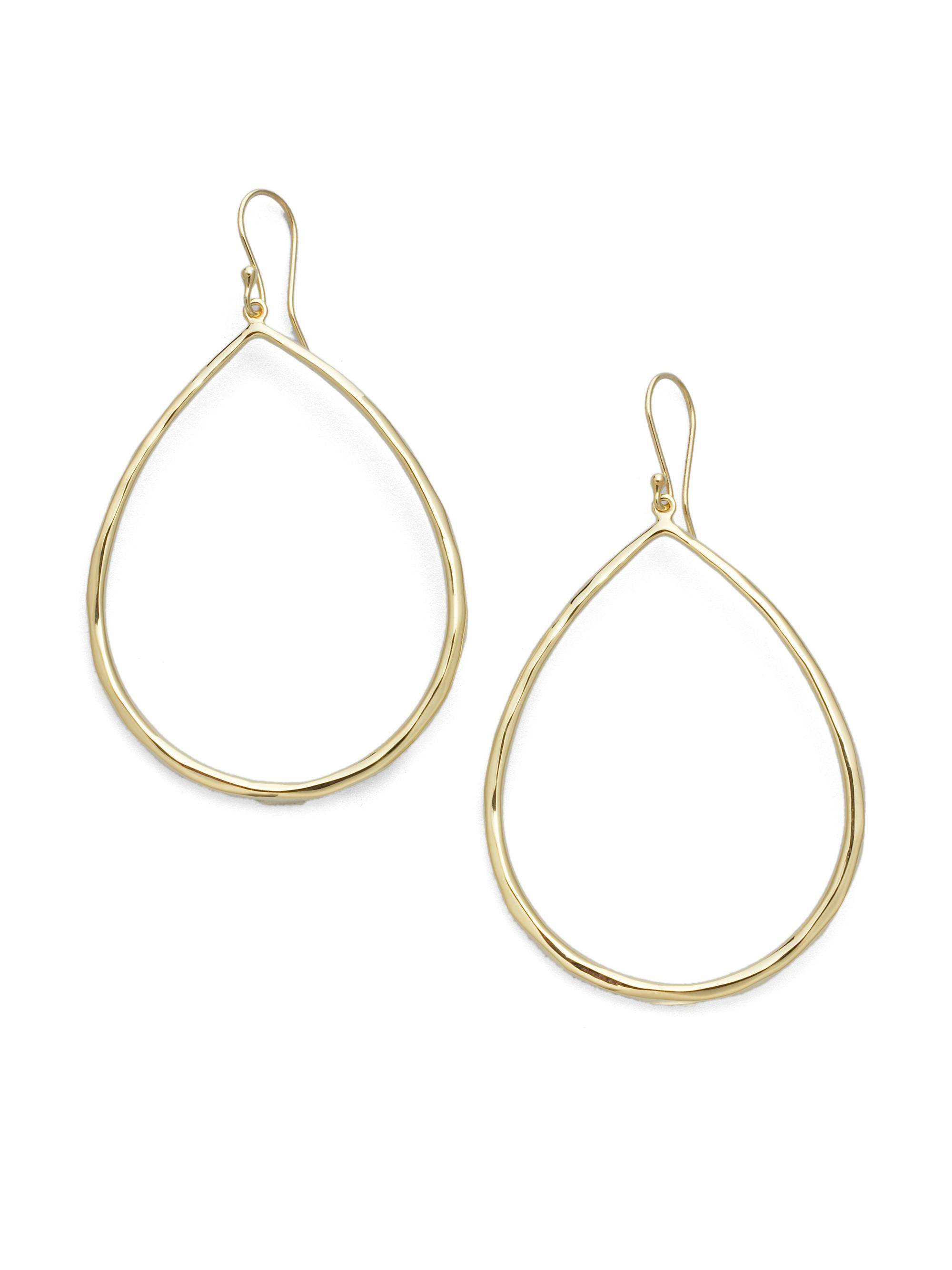 Ippolita Women's Classico 18K Yellow Gold Sculpted Open Teardrop Earrings - Gold