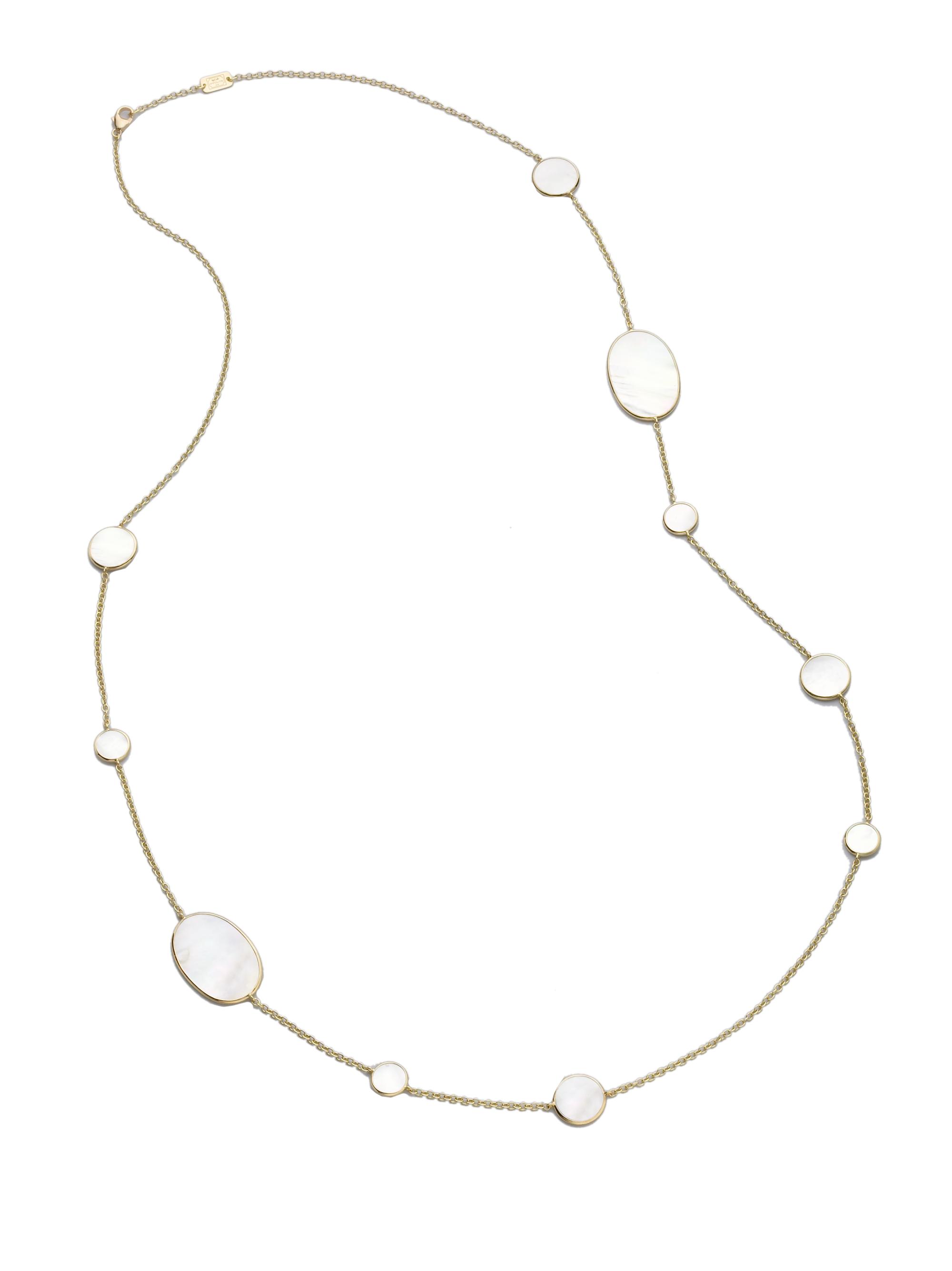 Ippolita Women's Polished Rock Candy 18K Yellow Gold & Mother-Of-Pearl Mixed-Shape Necklace - Gold