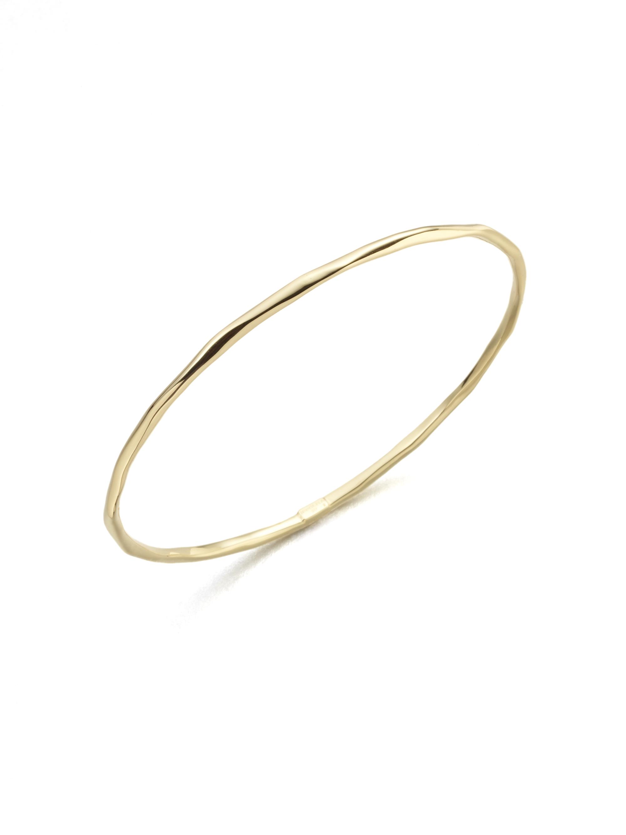 Ippolita Women's Classico 18K Yellow Gold Thin Faceted Bangle Bracelet - Gold