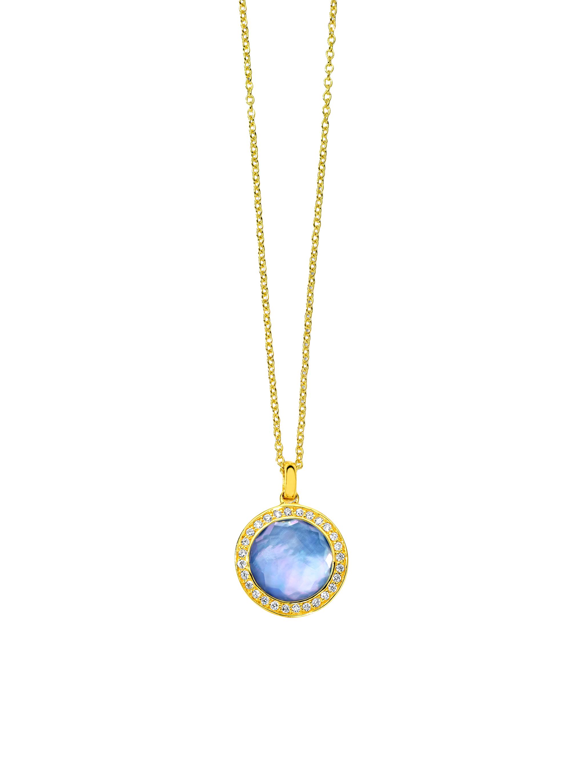 Ippolita Women's Lollipop  18K Yellow Gold, Turquoise & Diamond Pendant Necklace - Lapis