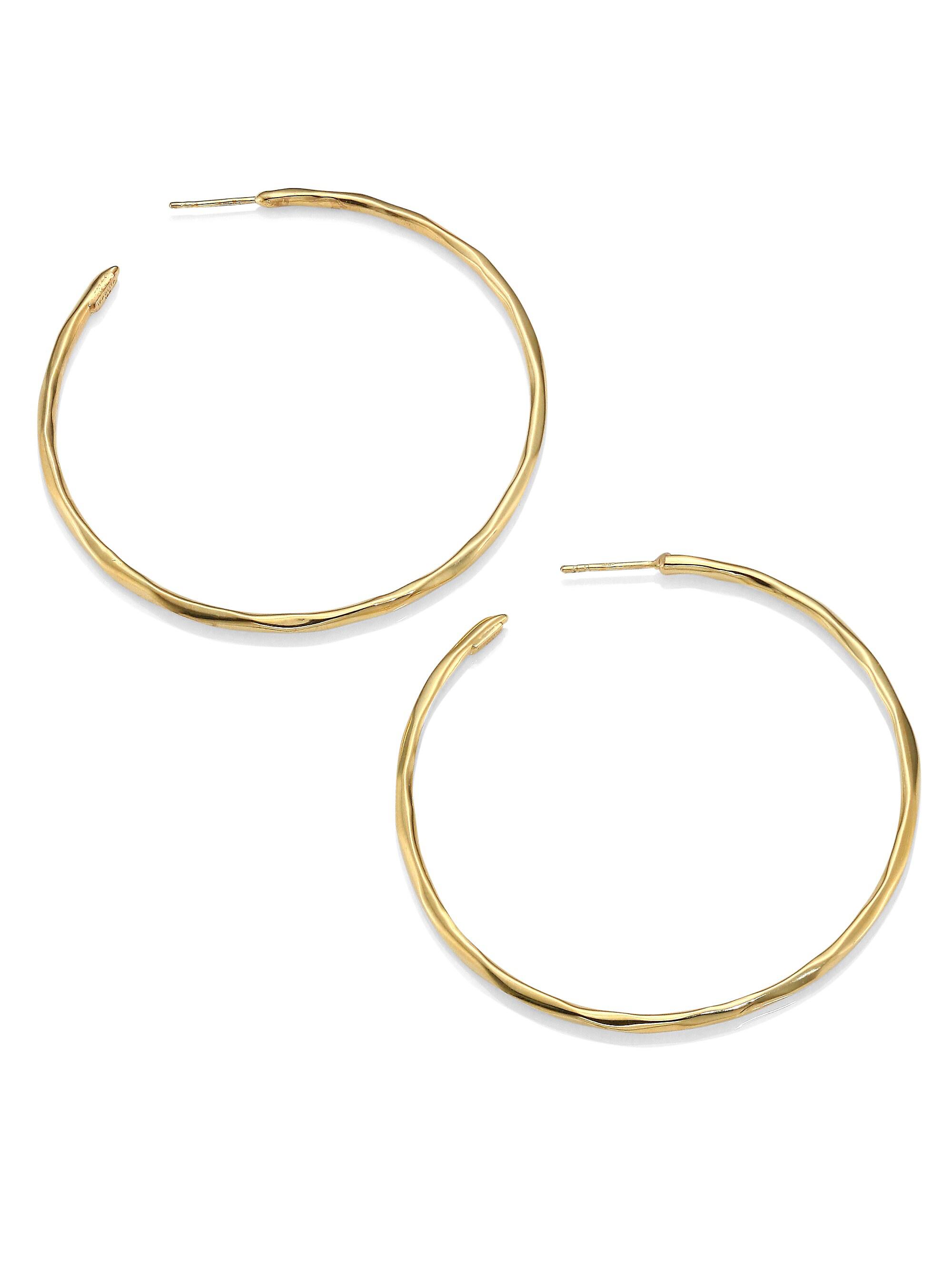 Ippolita Women's Classico  18K Yellow Gold Faceted Hoop Earrings - Gold