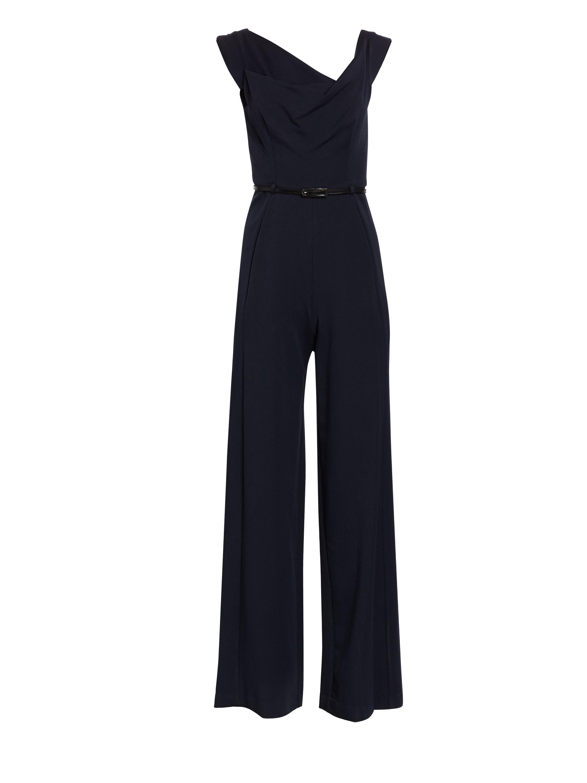 Black Halo Women's Jackie Asymmetric Belted Jumpsuit - Eclipse
