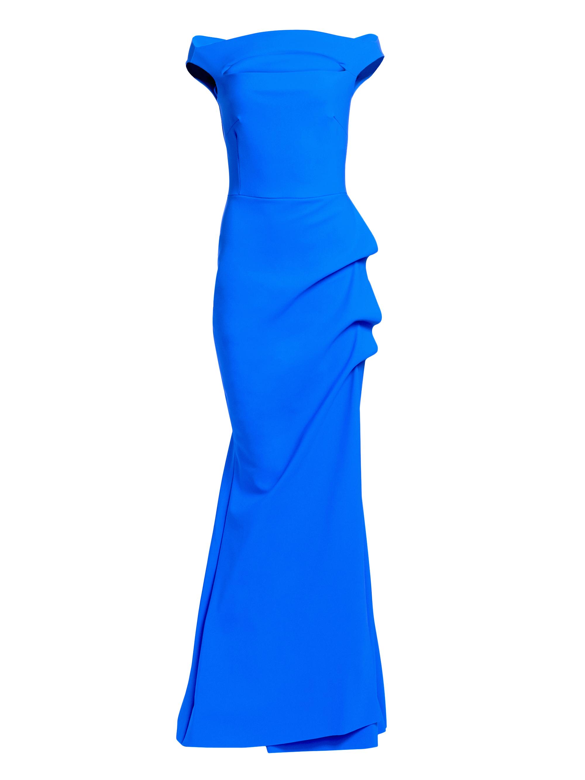 Chiara Boni La Petite Robe Women's Melania Off-The-Shoulder Gown - Cobalt