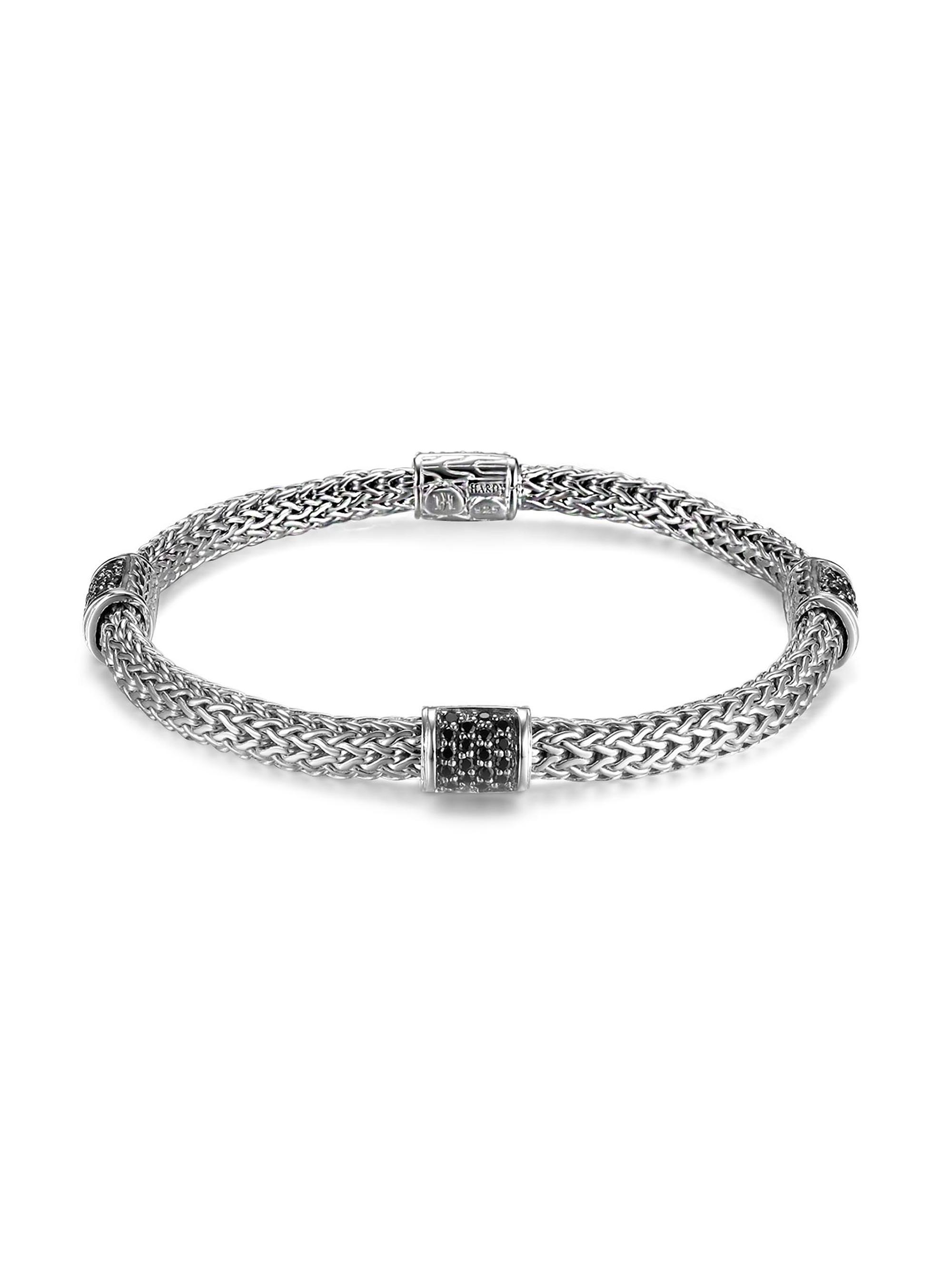 John Hardy Women's Classic Chain Sterling Silver & Black Sapphire Bracelet - Silver